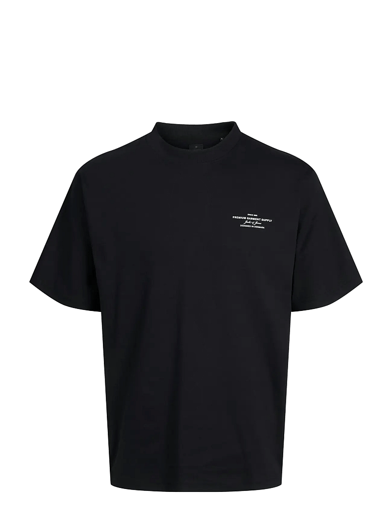 Jack & Jones - JPRBLACHAD BRANDING SS CREW NECK TEE SN - short-sleeved t-shirts - black - 1
