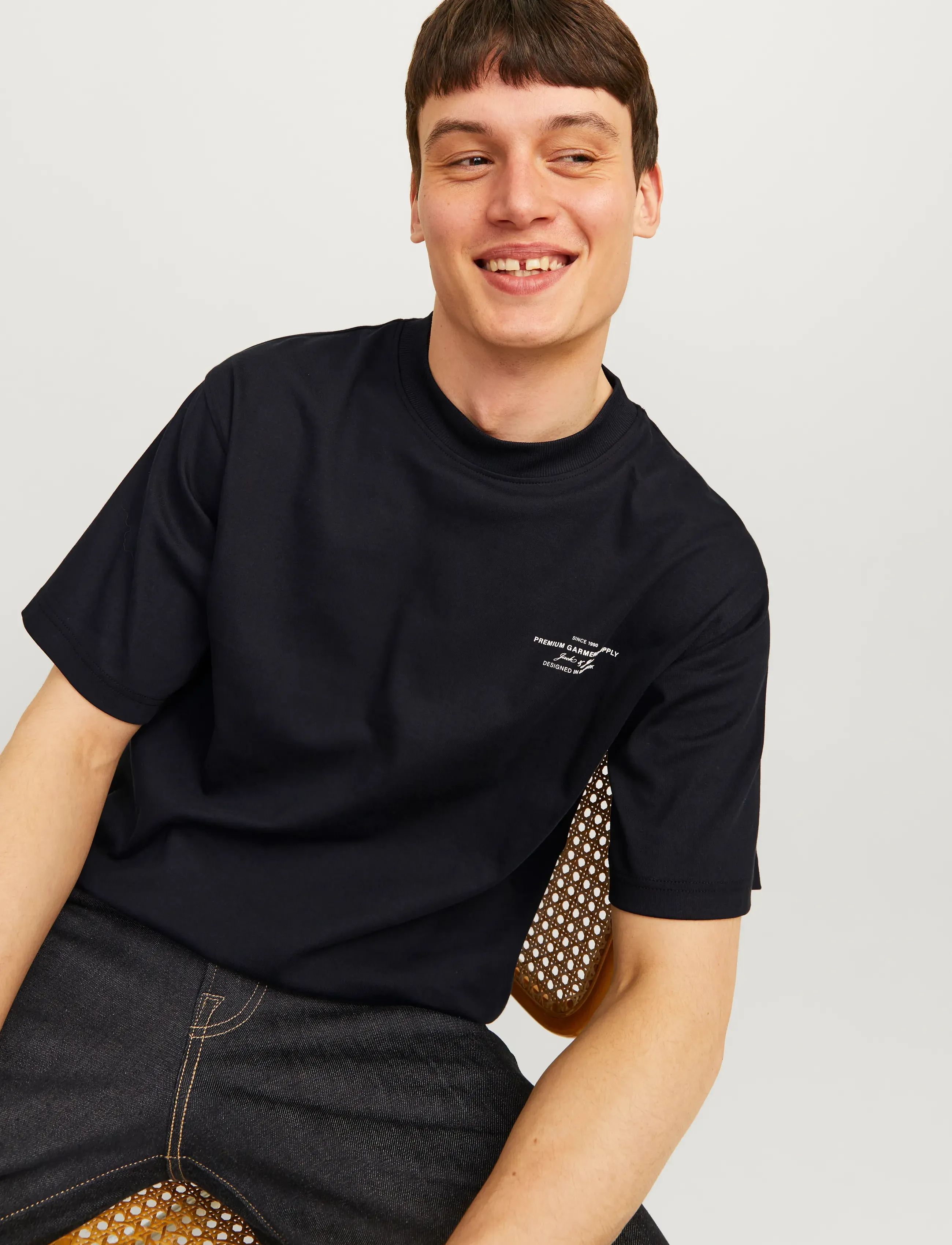Jack & Jones - JPRBLACHAD BRANDING SS CREW NECK TEE SN - kurzärmelig - black - 4
