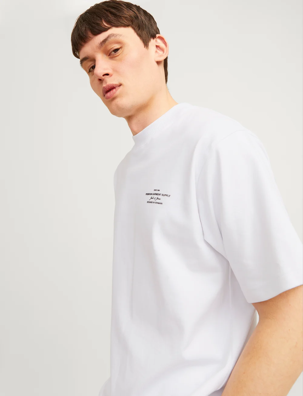 Jack & Jones - JPRBLACHAD BRANDING SS CREW NECK TEE SN - kortærmede t-shirts - bright white - 4