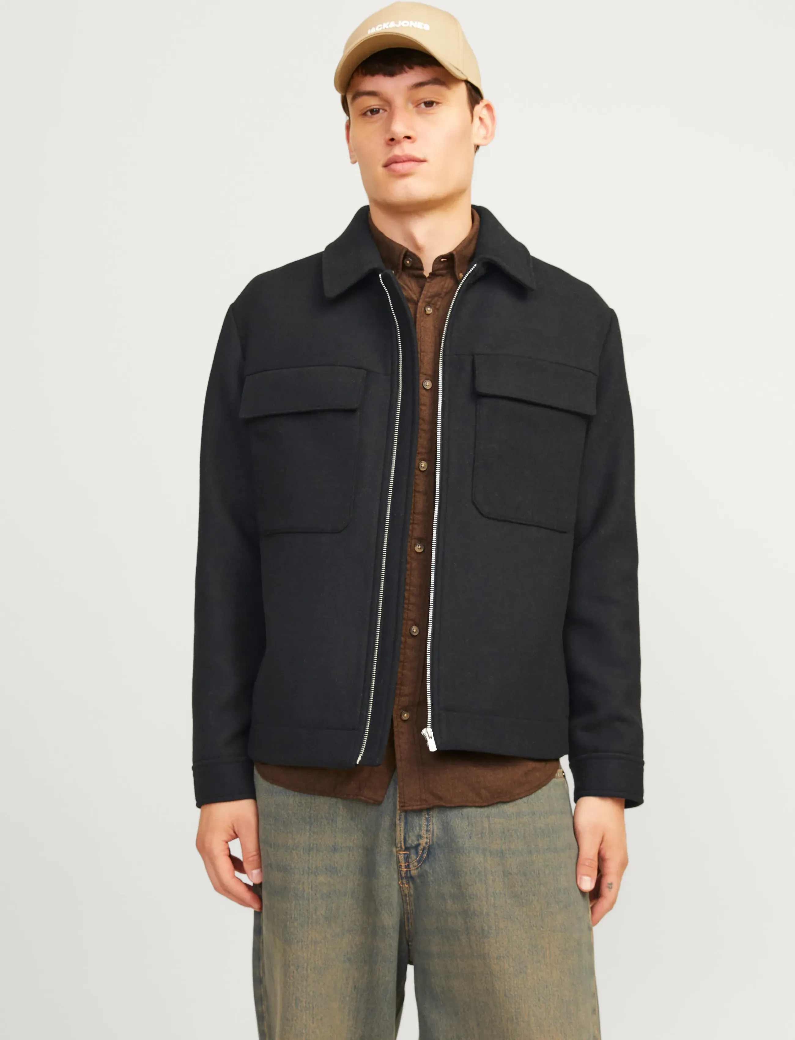 Jack & Jones Jprccrussel Wool Blend Jacket Sn, XL, Jackets, Schwarz - Männerswear