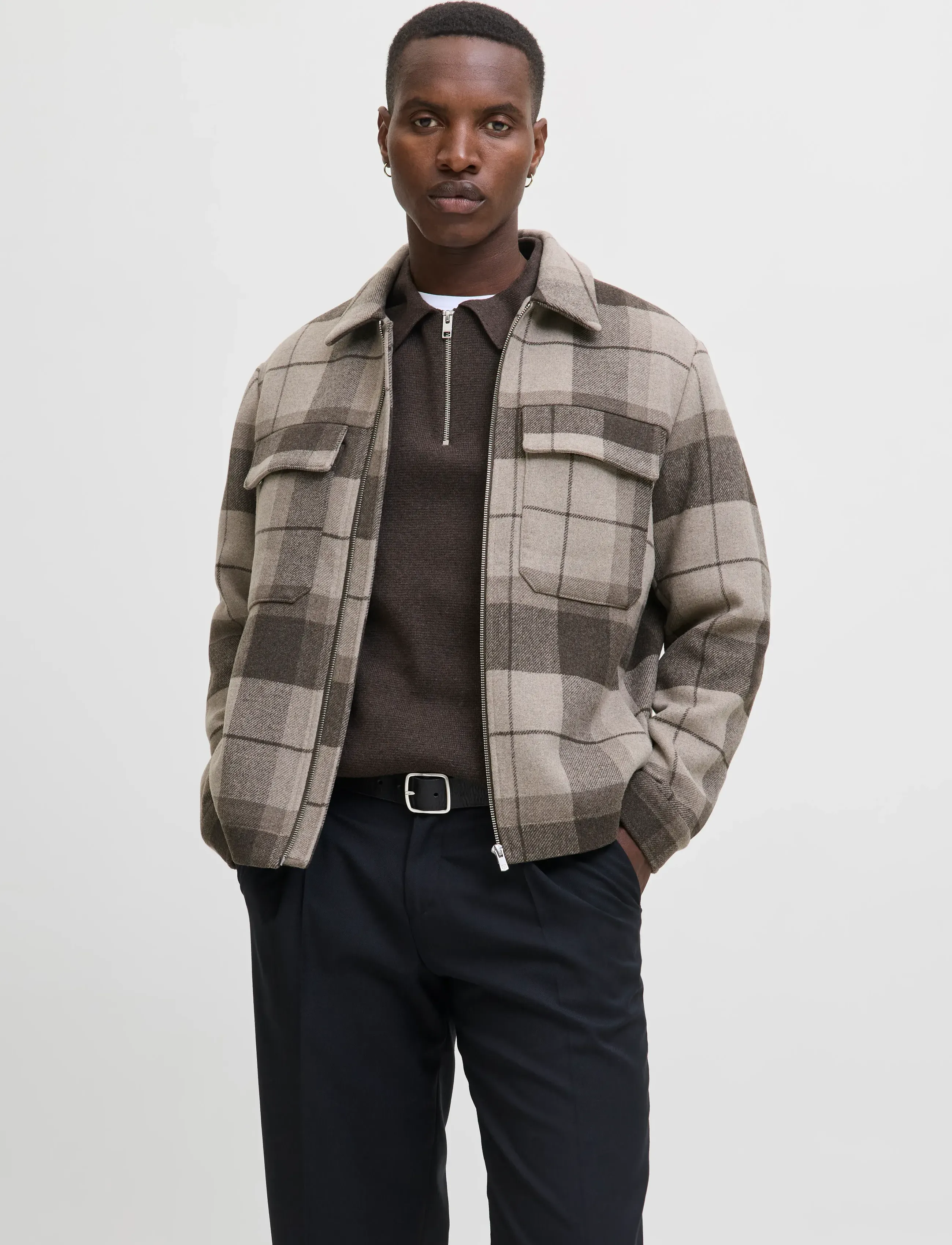 Jack & Jones Jprccrussel Wool Blend Jacket Sn, L, Grey, Jakker > Uldjakker, Herre