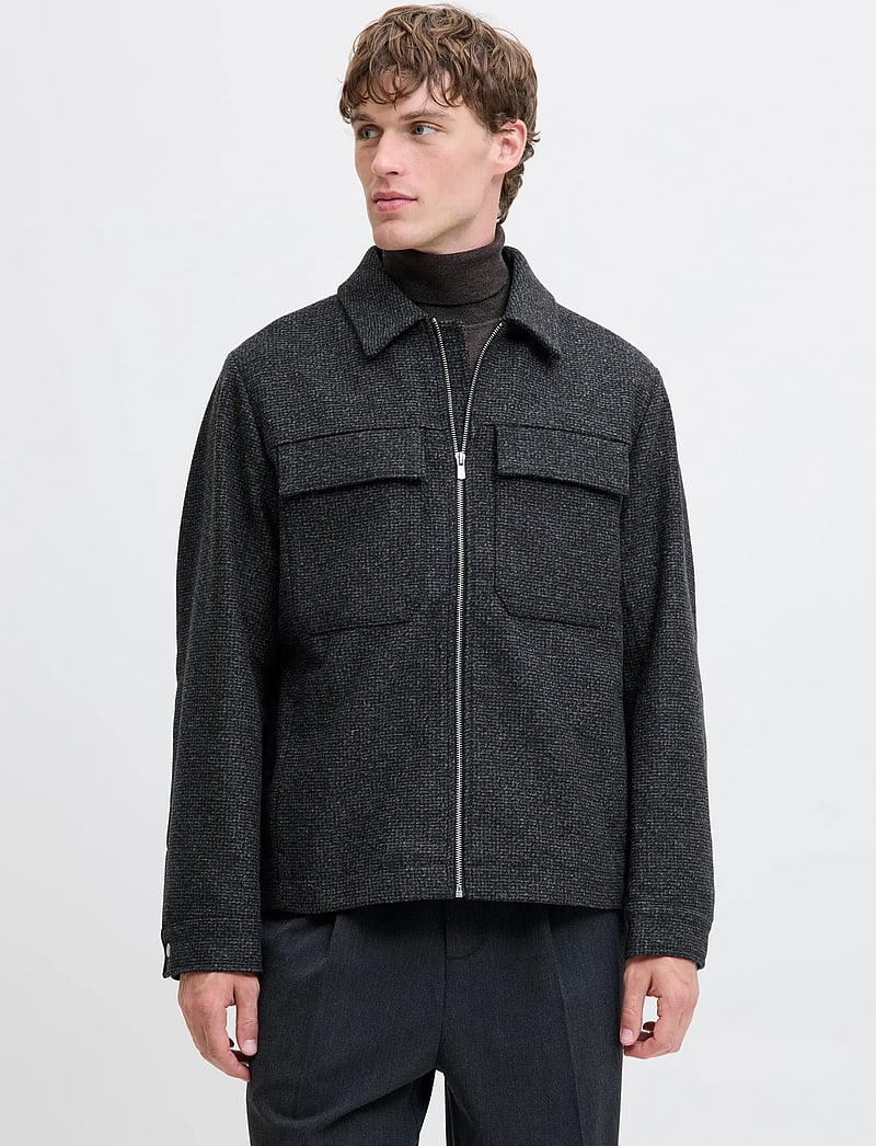 Jack & Jones - JPRCCRUSSEL WOOL BLEND JACKET SN - jacken - charcoal gray - 0