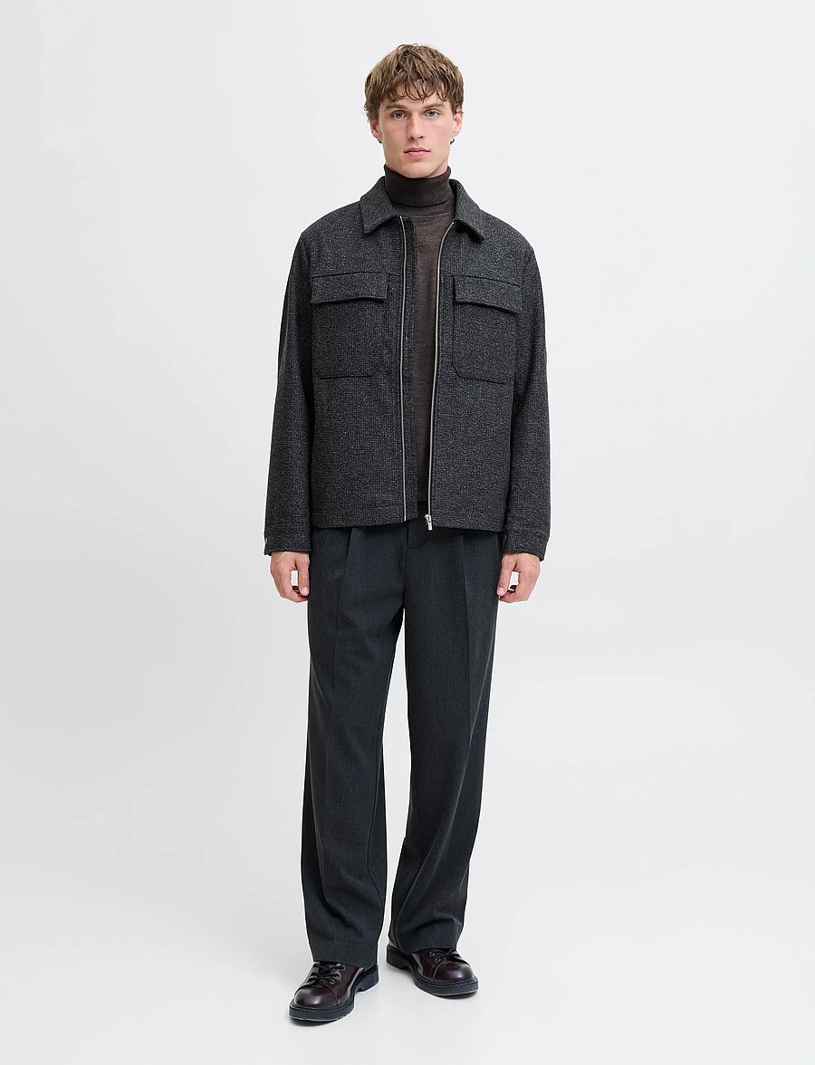 Jack & Jones - JPRCCRUSSEL WOOL BLEND JACKET SN - jacken - charcoal gray - 3