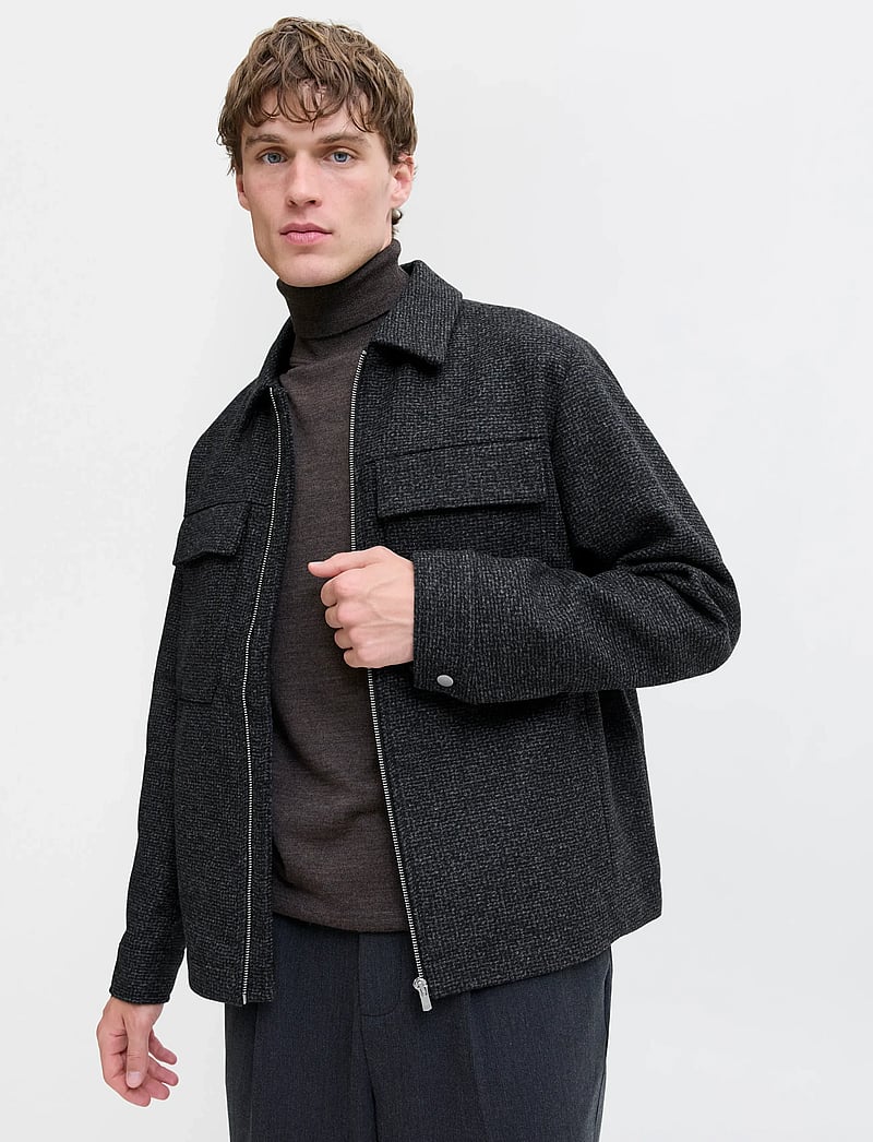 Jack & Jones - JPRCCRUSSEL WOOL BLEND JACKET SN - jacken - charcoal gray - 4
