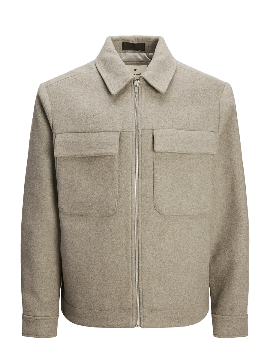 Jack & Jones - JPRCCRUSSEL WOOL BLEND JACKET SN - jacken - greige - 1