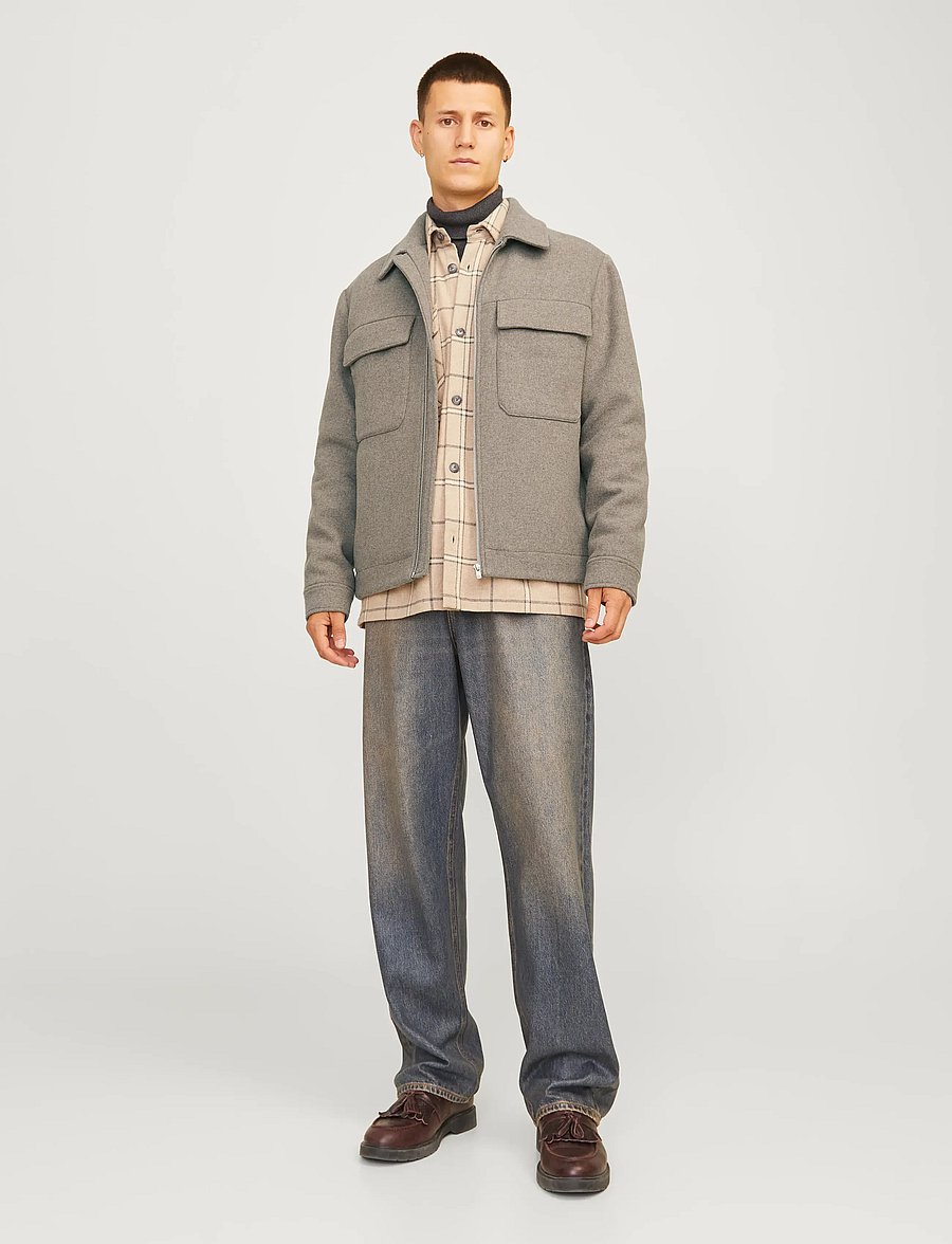 Jack & Jones - JPRCCRUSSEL WOOL BLEND JACKET SN - jacken - greige - 3