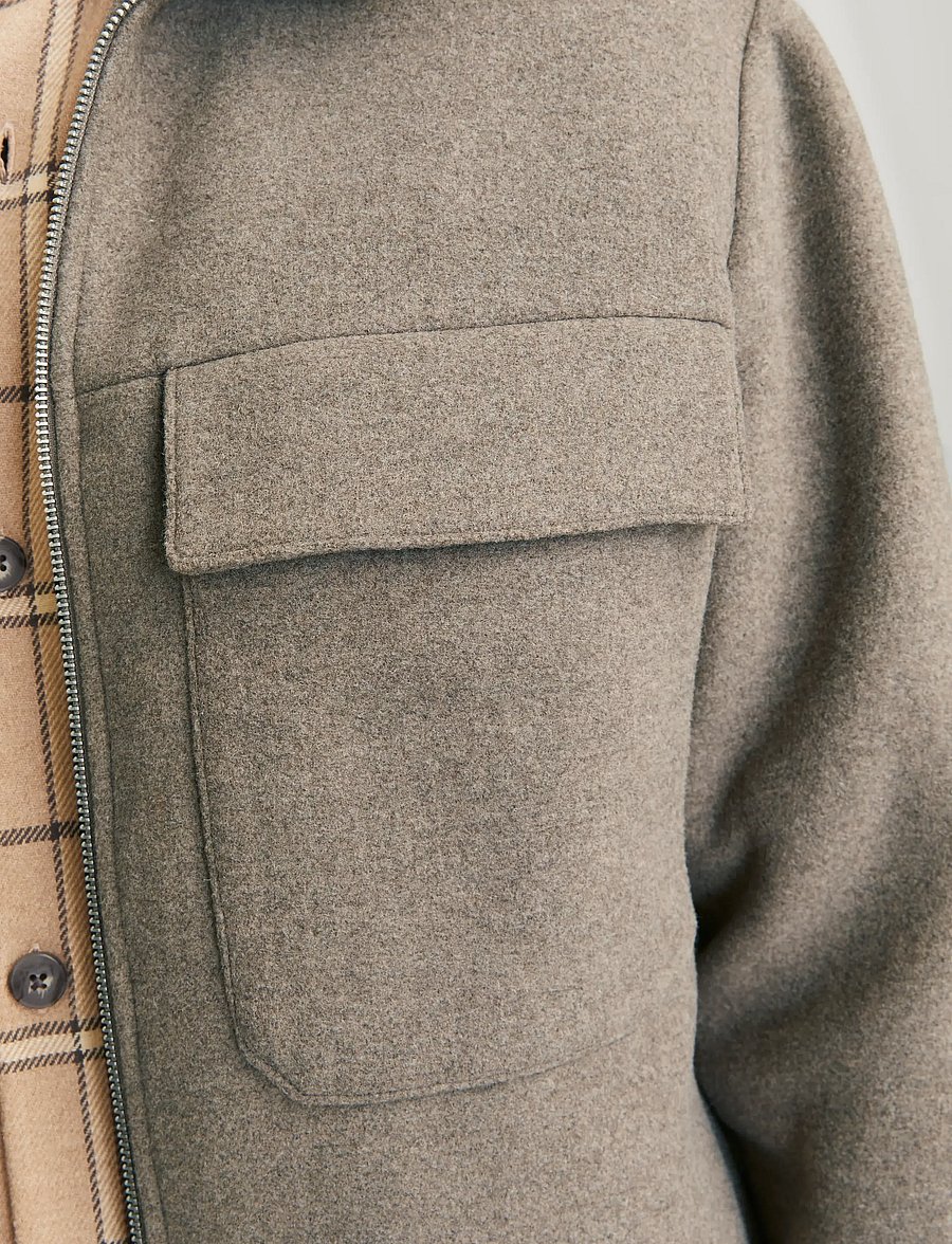 Jack & Jones - JPRCCRUSSEL WOOL BLEND JACKET SN - jacken - greige - 5