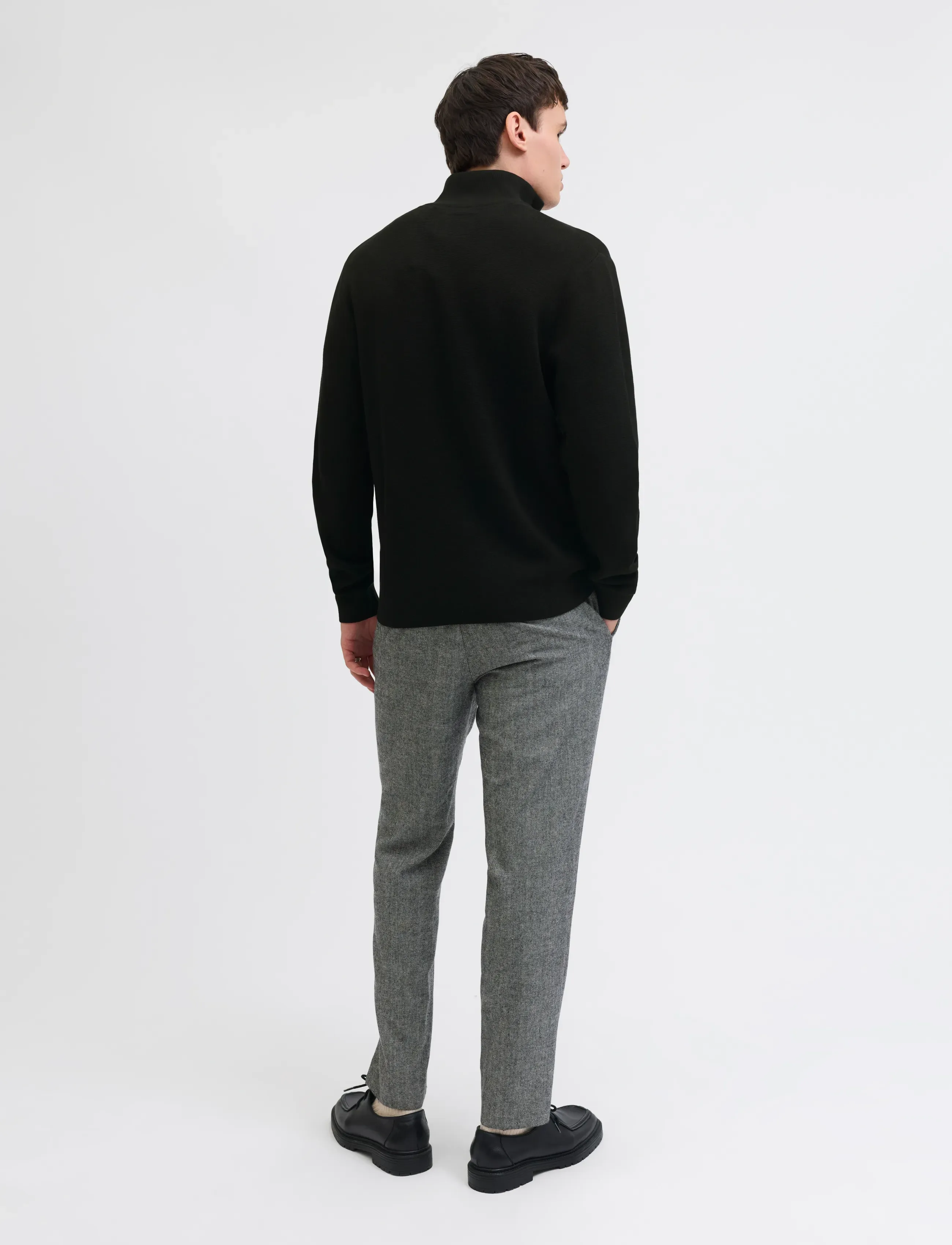 Jack & Jones - JPRBLAMILANO STITCH KNIT HALF ZIP SN - halfzip strik - black - 2