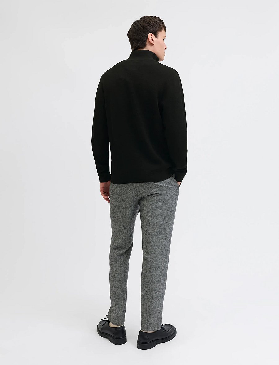 Jack & Jones - JPRBLAMILANO STITCH KNIT HALF ZIP SN - halfzip strik - black - 2