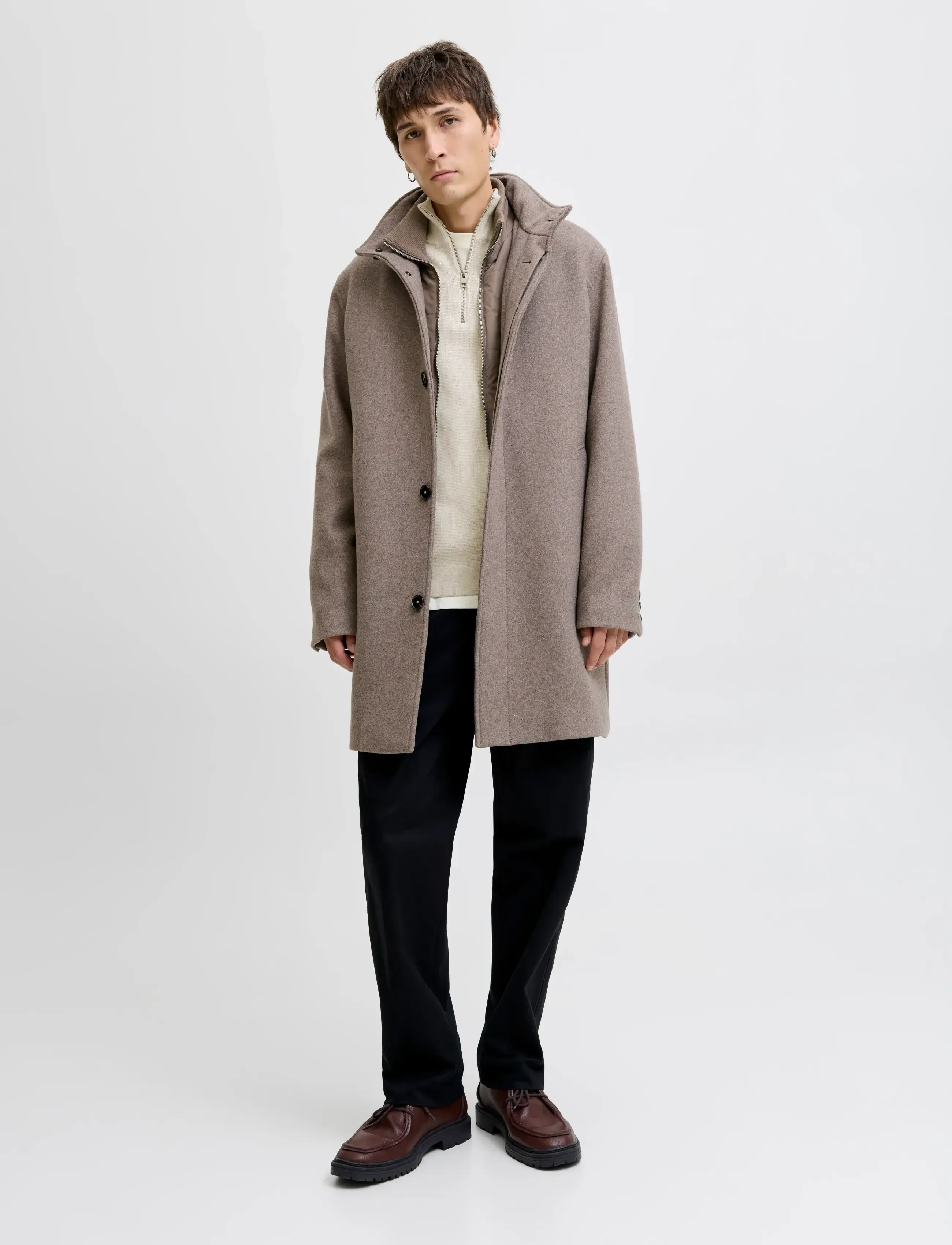 Jack & Jones - JPRBLAMILANO STITCH KNIT HALF ZIP SN - pullover mit halbem reißverschluss - cloud dancer - 3