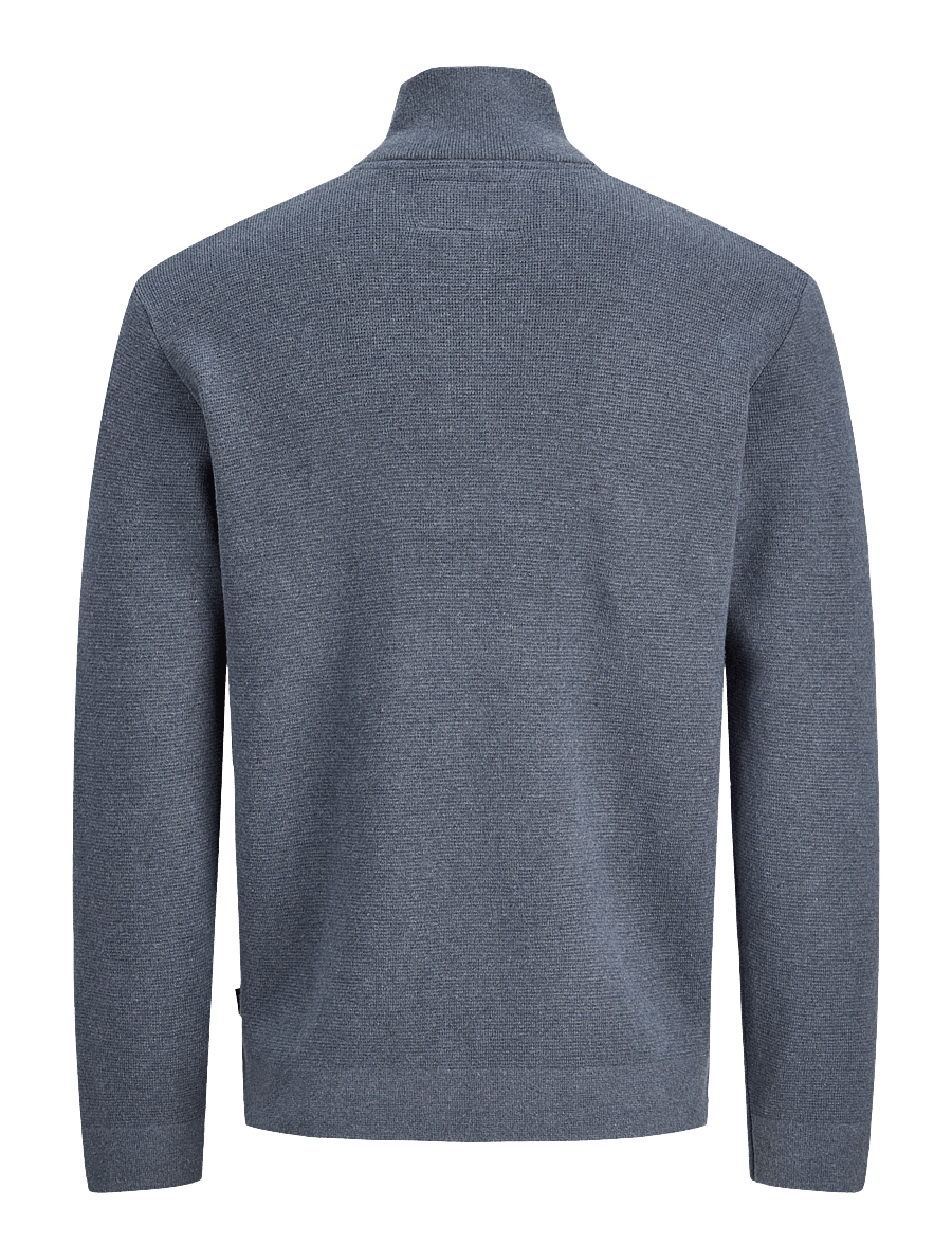 Jack & Jones - JPRBLAMILANO STITCH KNIT HALF ZIP SN - pullover mit halbem reißverschluss - turbulence - 1