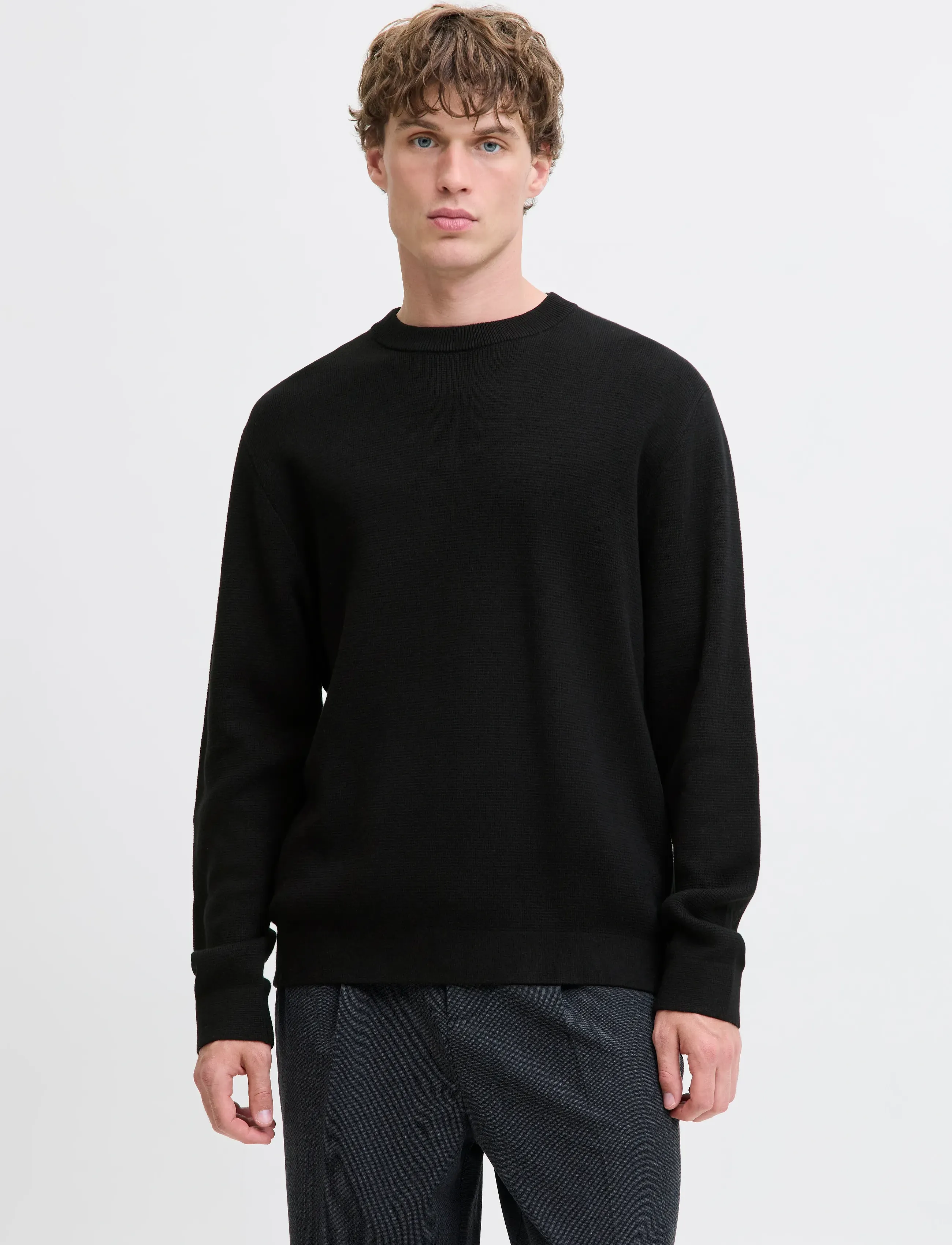 Jprmilano Stitch Knit Crew Neck Sn