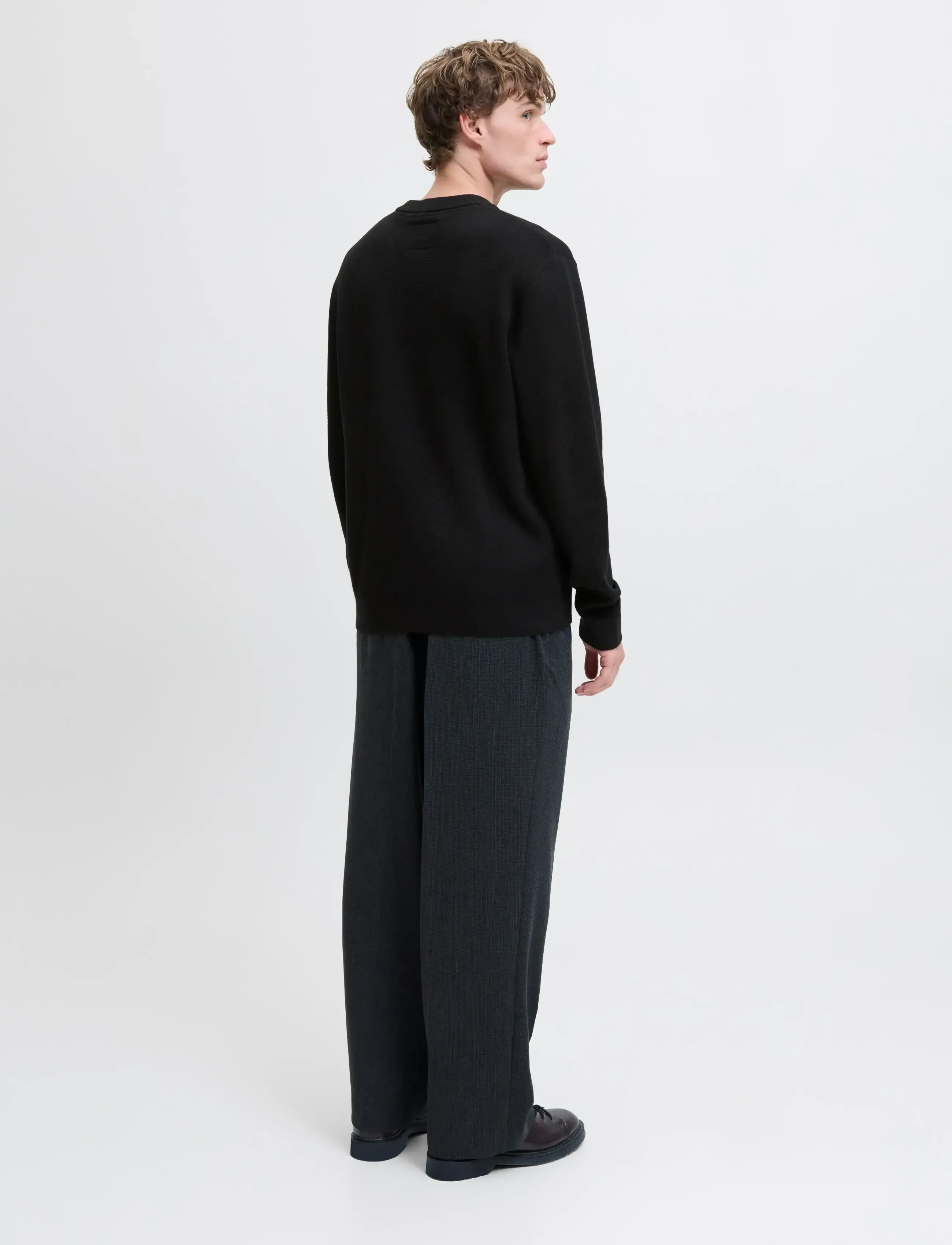 Jack & Jones - JPRBLAMILANO STITCH KNIT CREW NECK SN - rundhals - black - 2