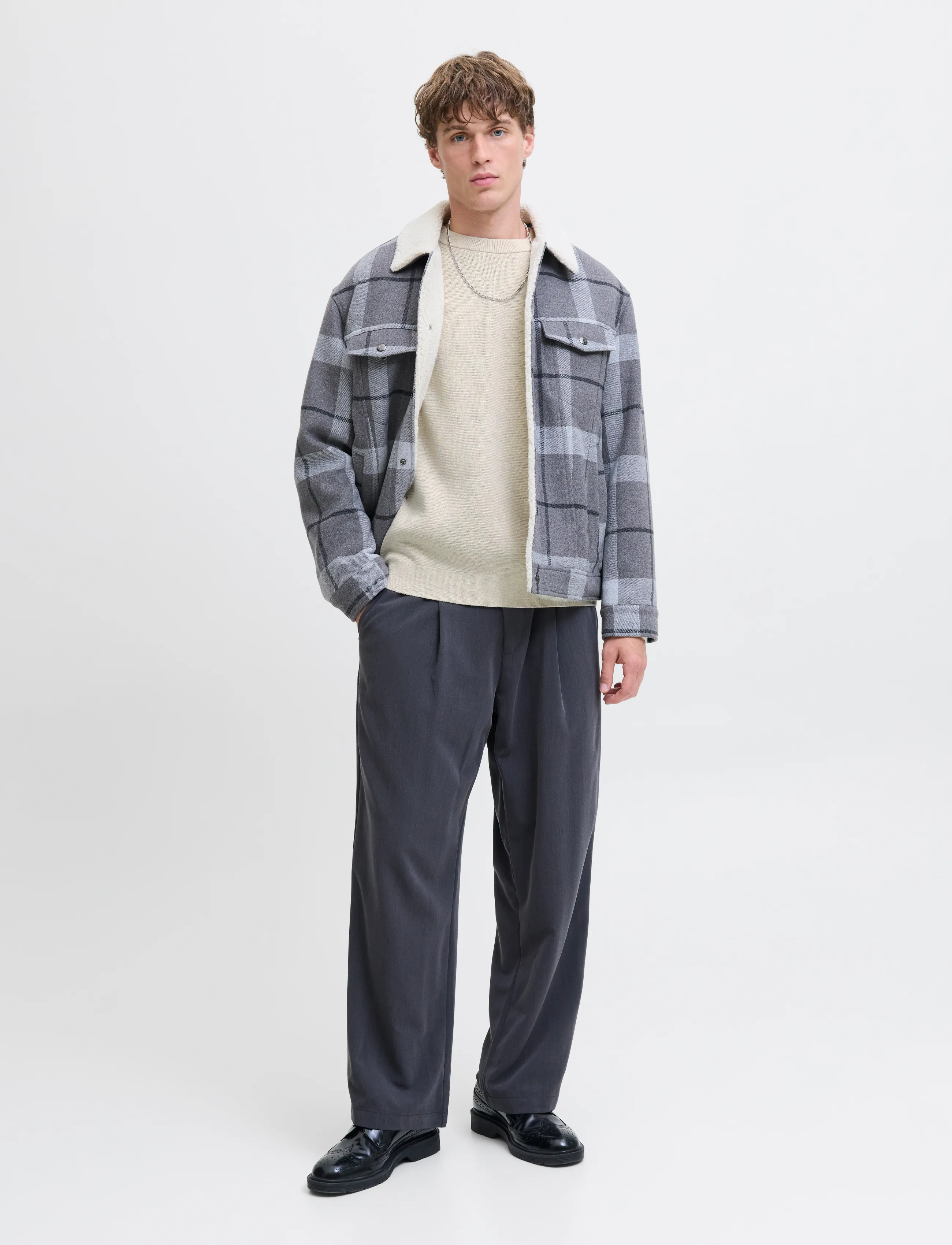 Jack & Jones - JPRBLAMILANO STITCH KNIT CREW NECK SN - rundhals - cloud dancer - 3