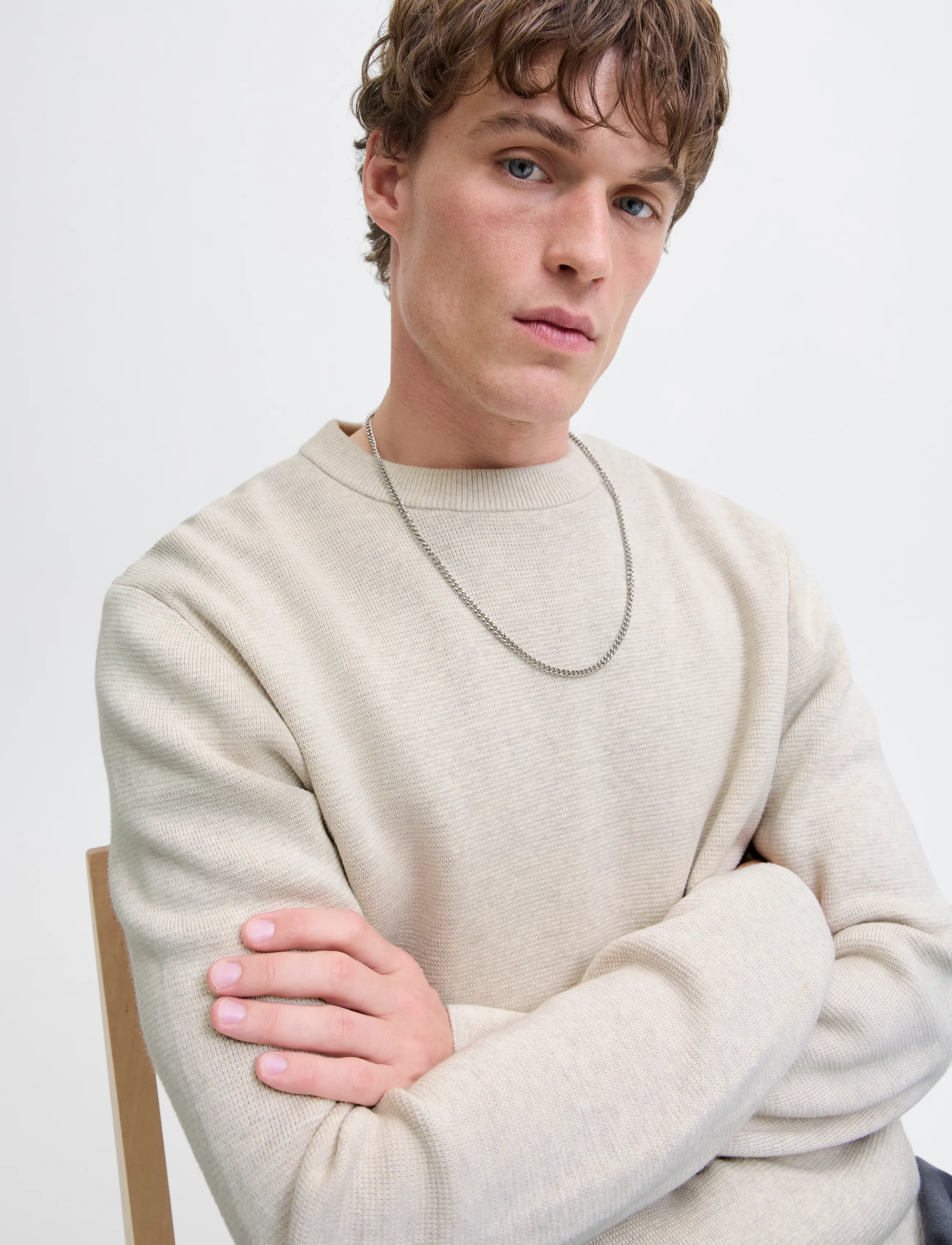 Jack & Jones - JPRBLAMILANO STITCH KNIT CREW NECK SN - rundhals - cloud dancer - 5
