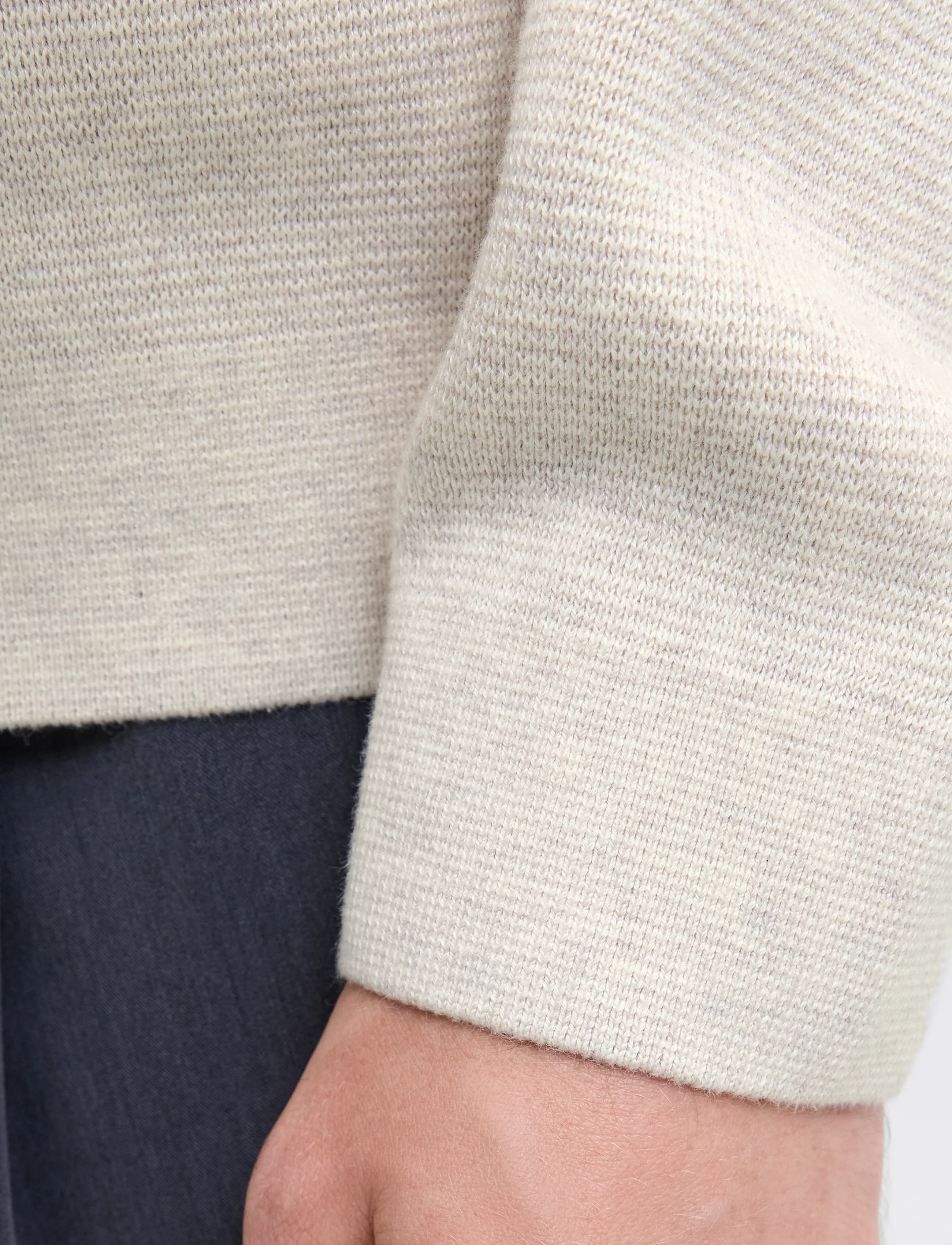 Jack & Jones JPRBLAMILANO STITCH KNIT CREW NECK SN - Streetstyle - CLOUD DANCER / cream