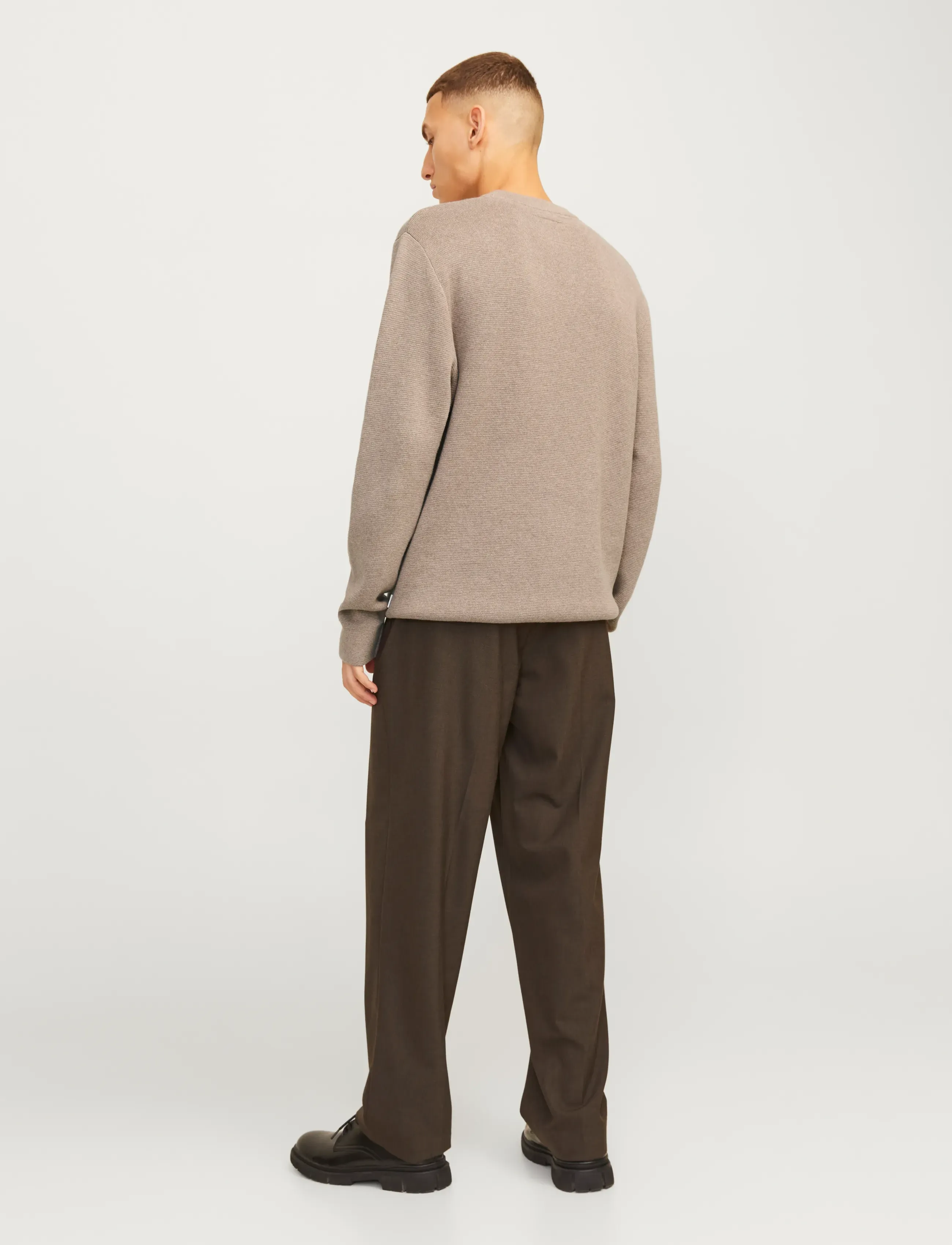 Jack & Jones - JPRBLAMILANO STITCH KNIT CREW NECK SN - rundhals - greige - 2