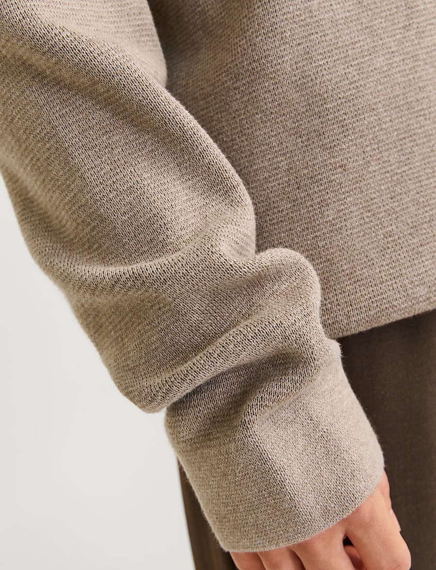 Jack & Jones - JPRBLAMILANO STITCH KNIT CREW NECK SN - rundhals - greige - 4