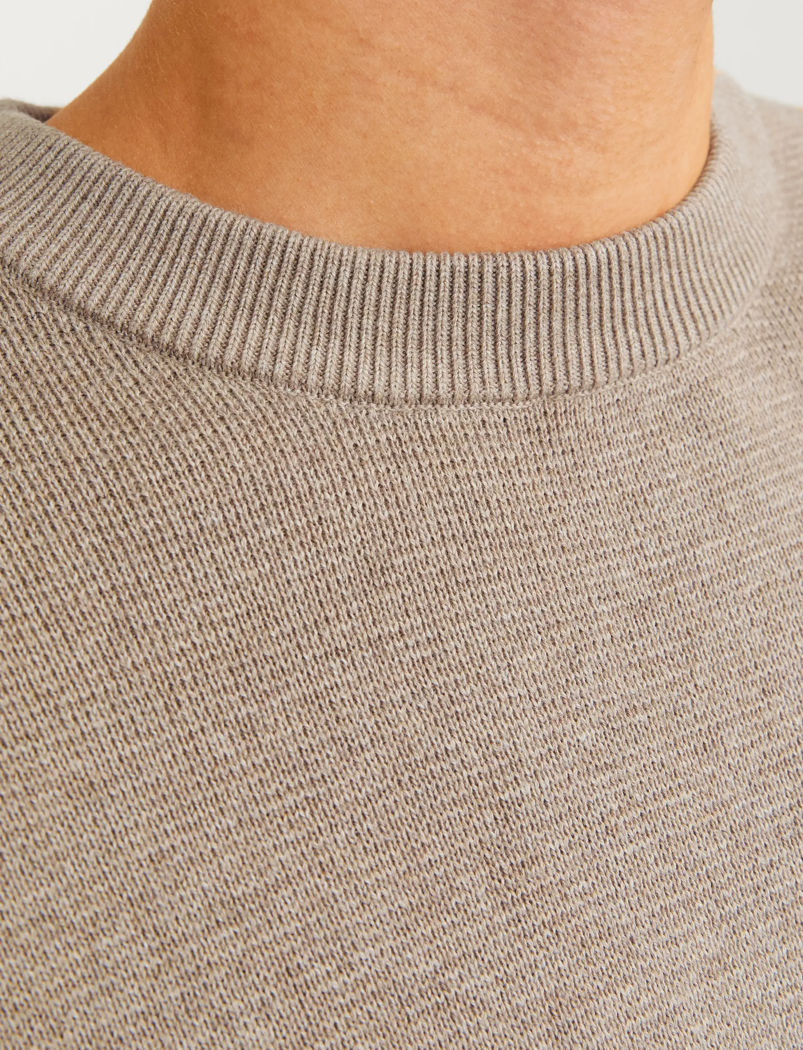 Jack & Jones JPRBLAMILANO STITCH KNIT CREW NECK SN - Strik - GREIGE / beige