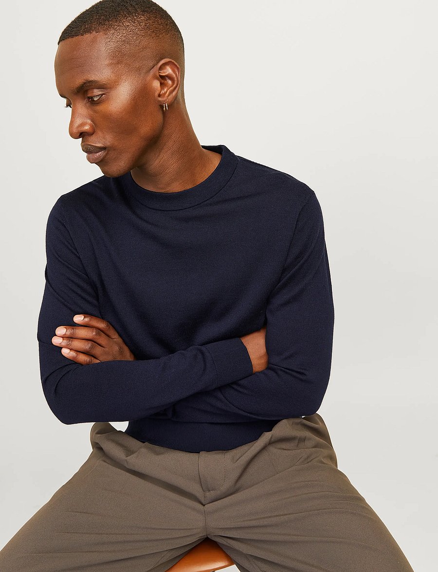 Jack & Jones - JPRBLAMILANO STITCH KNIT CREW NECK SN - rundhalsad - night sky - 5