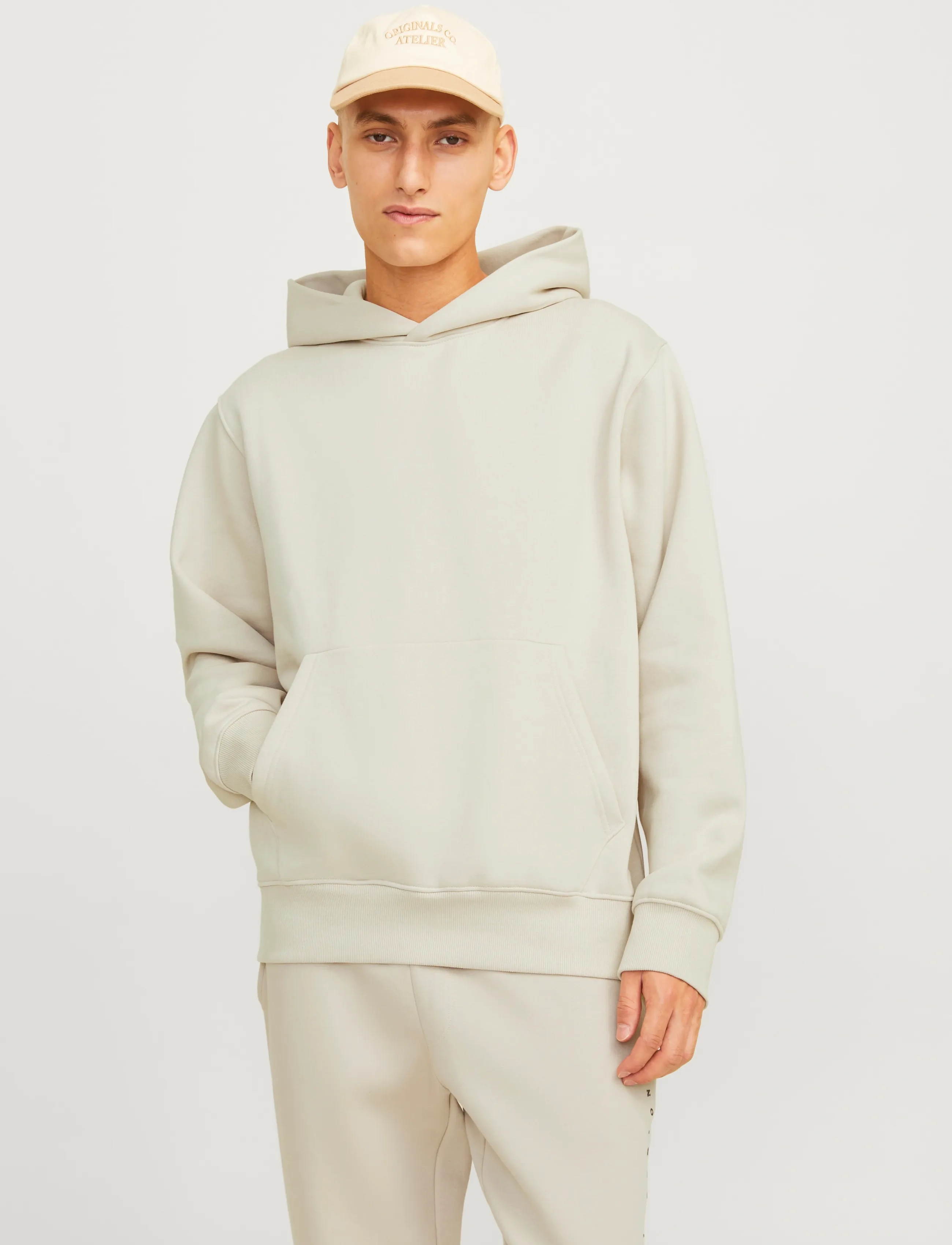 Jack & Jones JJEURBAN EDGE SWEAT HOOD NOOS - Dressipluusid - MOONBEAM / cream