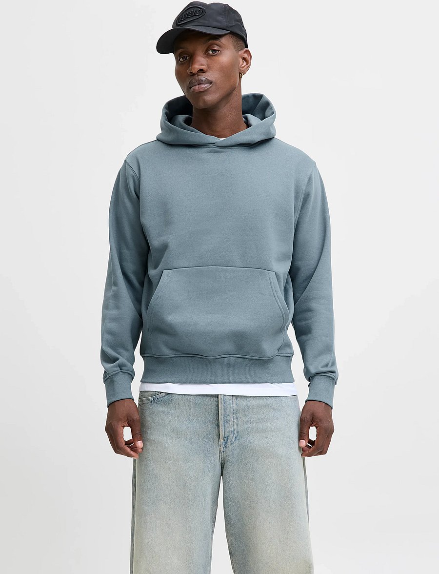 Jack & Jones - JJEURBAN EDGE SWEAT HOOD NOOS - kapuzenpullover - stormy weather - 0