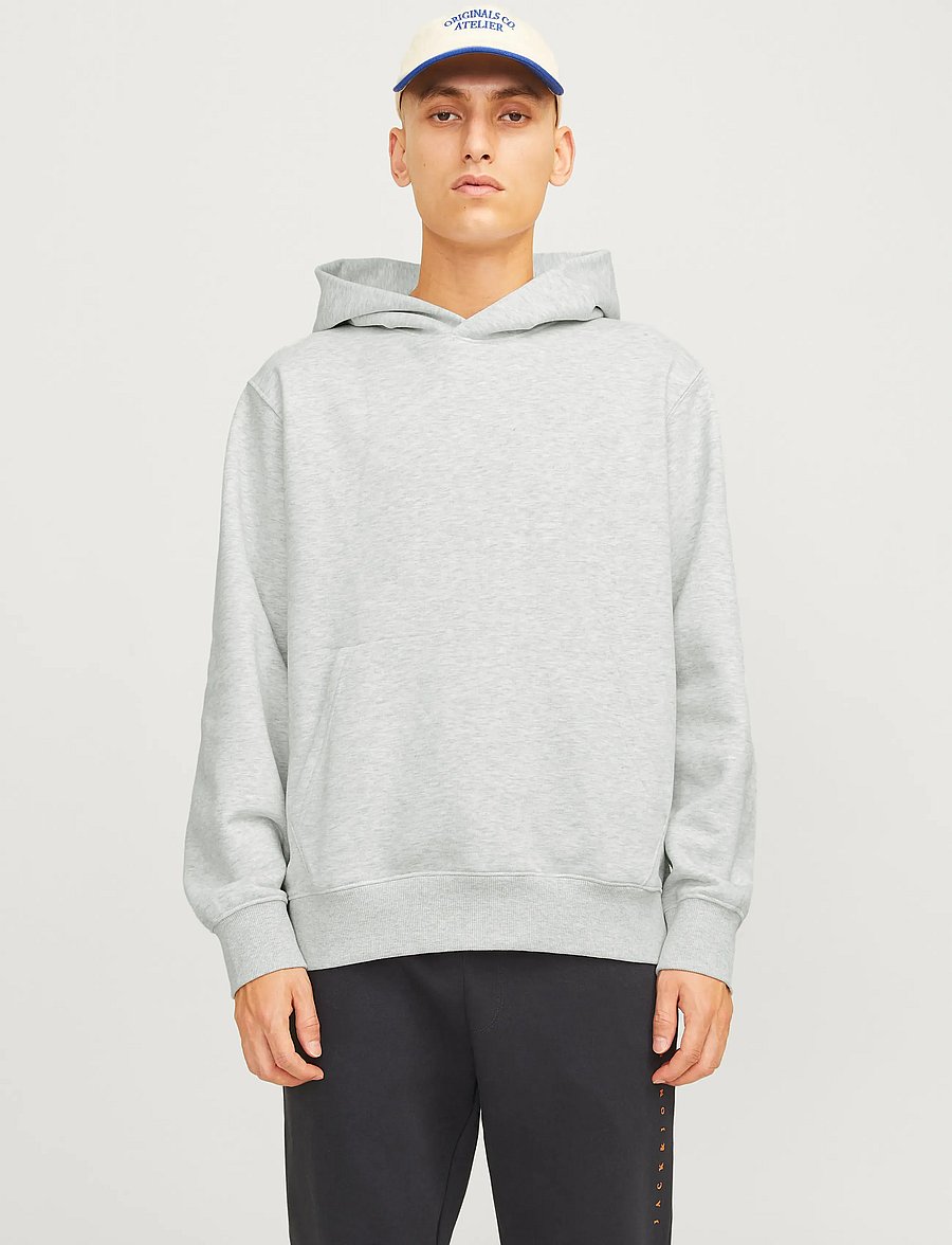 Jack & Jones - JJEURBAN EDGE SWEAT HOOD NOOS - kapuzenpullover - white melange - 0