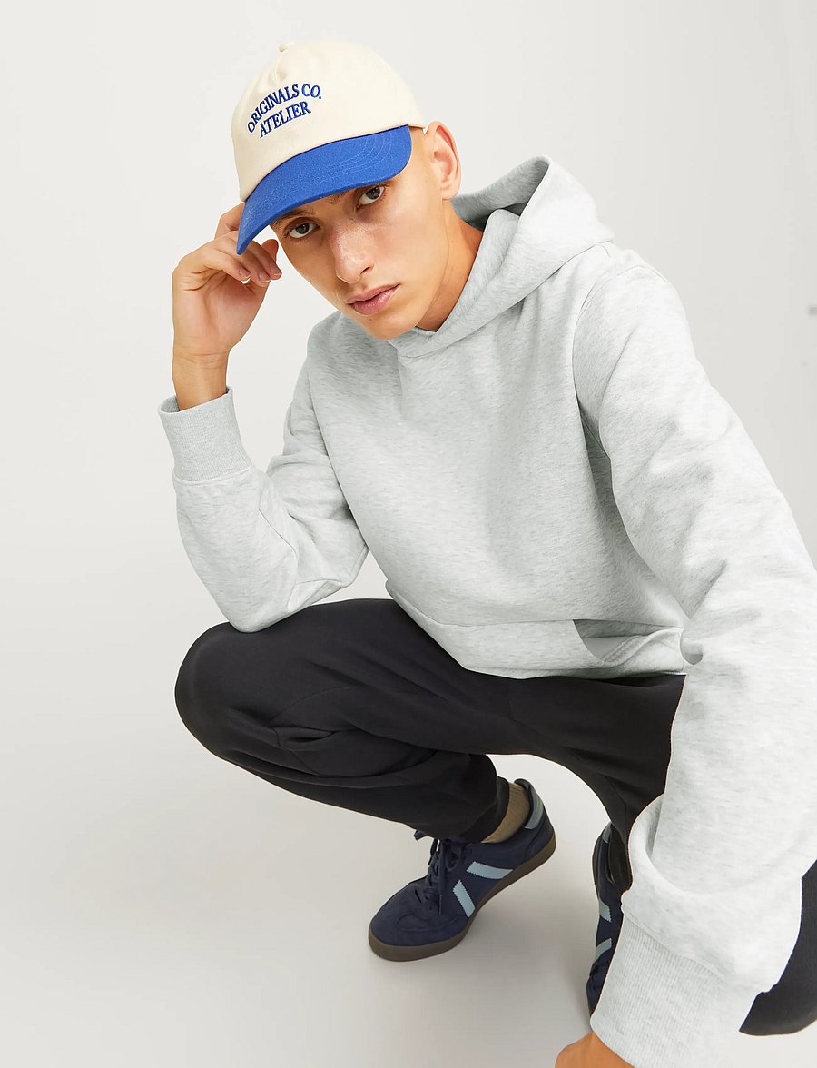 Jack & Jones - JJEURBAN EDGE SWEAT HOOD NOOS - kapuzenpullover - white melange - 5