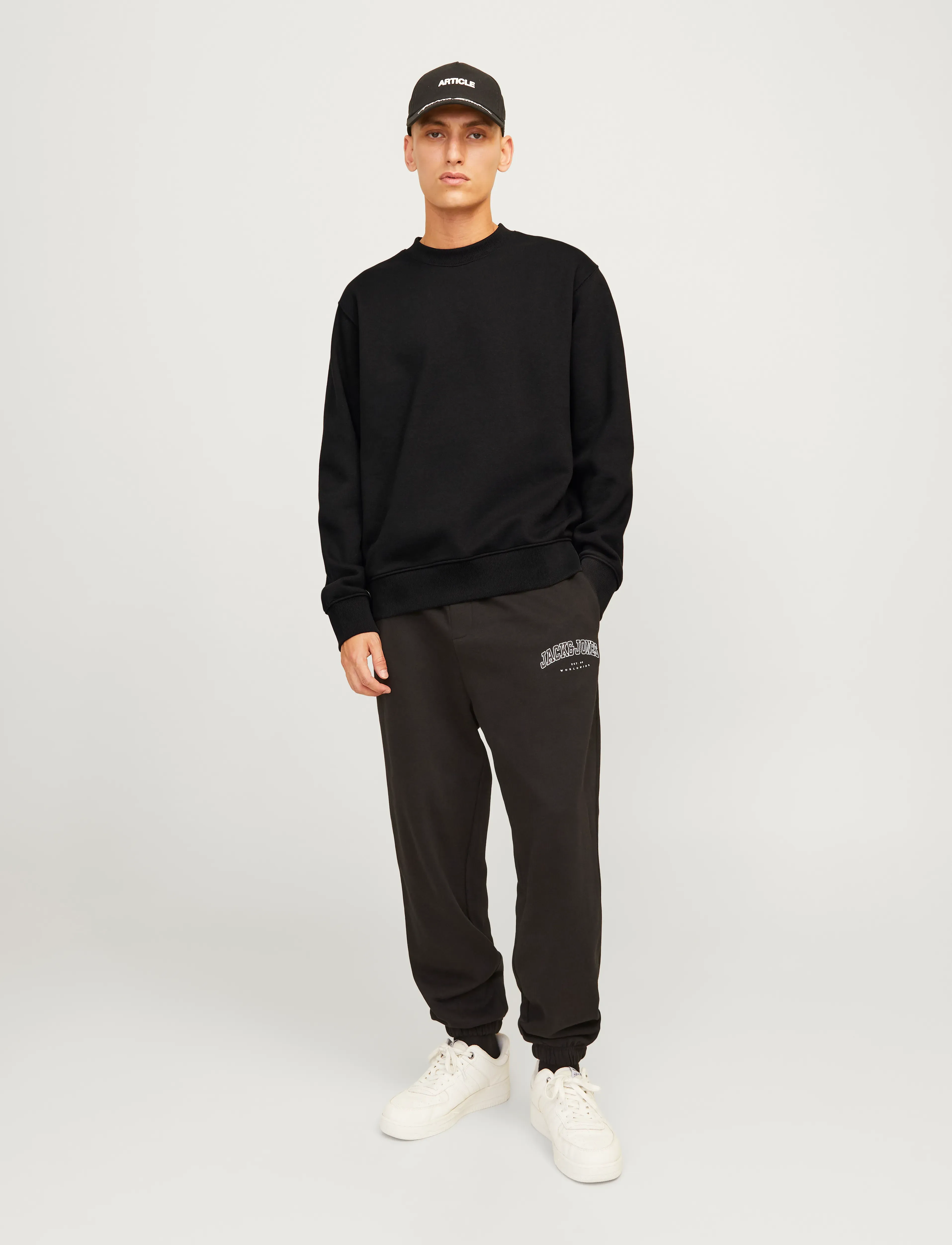 Jack & Jones Jjeurban Edge Sweat Crew Neck Noos, Mænd, Rundhals Sweatshirt, Sort, Str: M