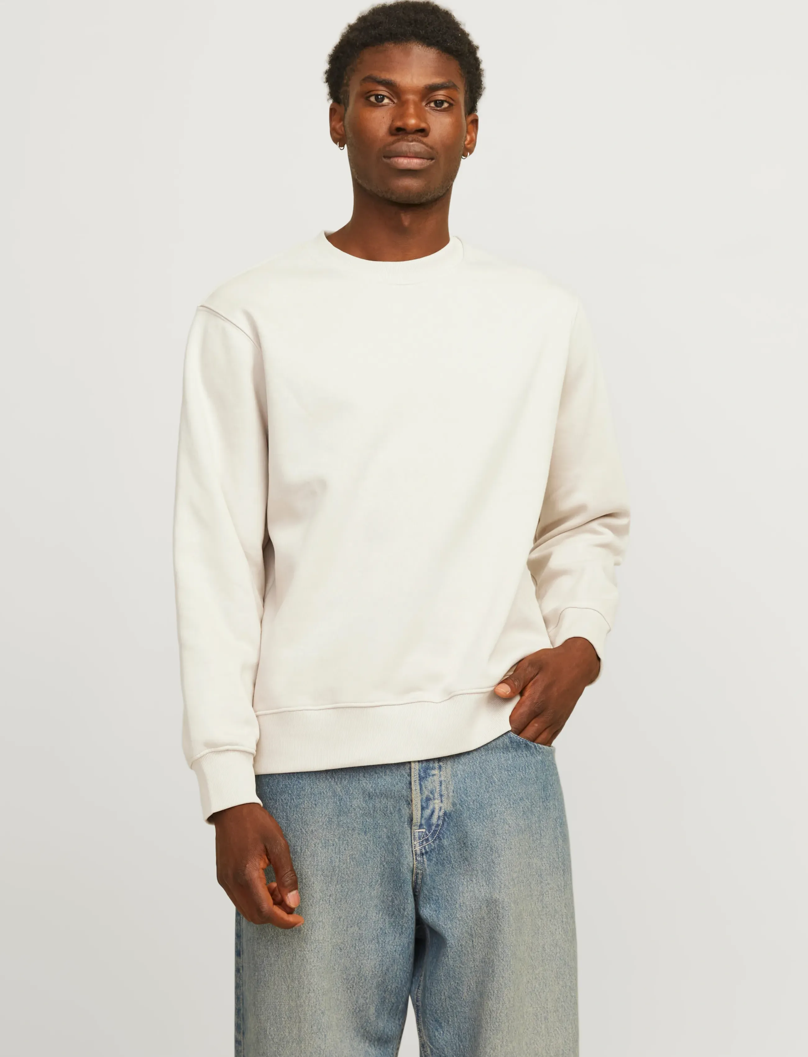 Jack & Jones JJEURBAN EDGE SWEAT CREW NECK NOOS - Sweatshirts - MOONBEAM / cream
