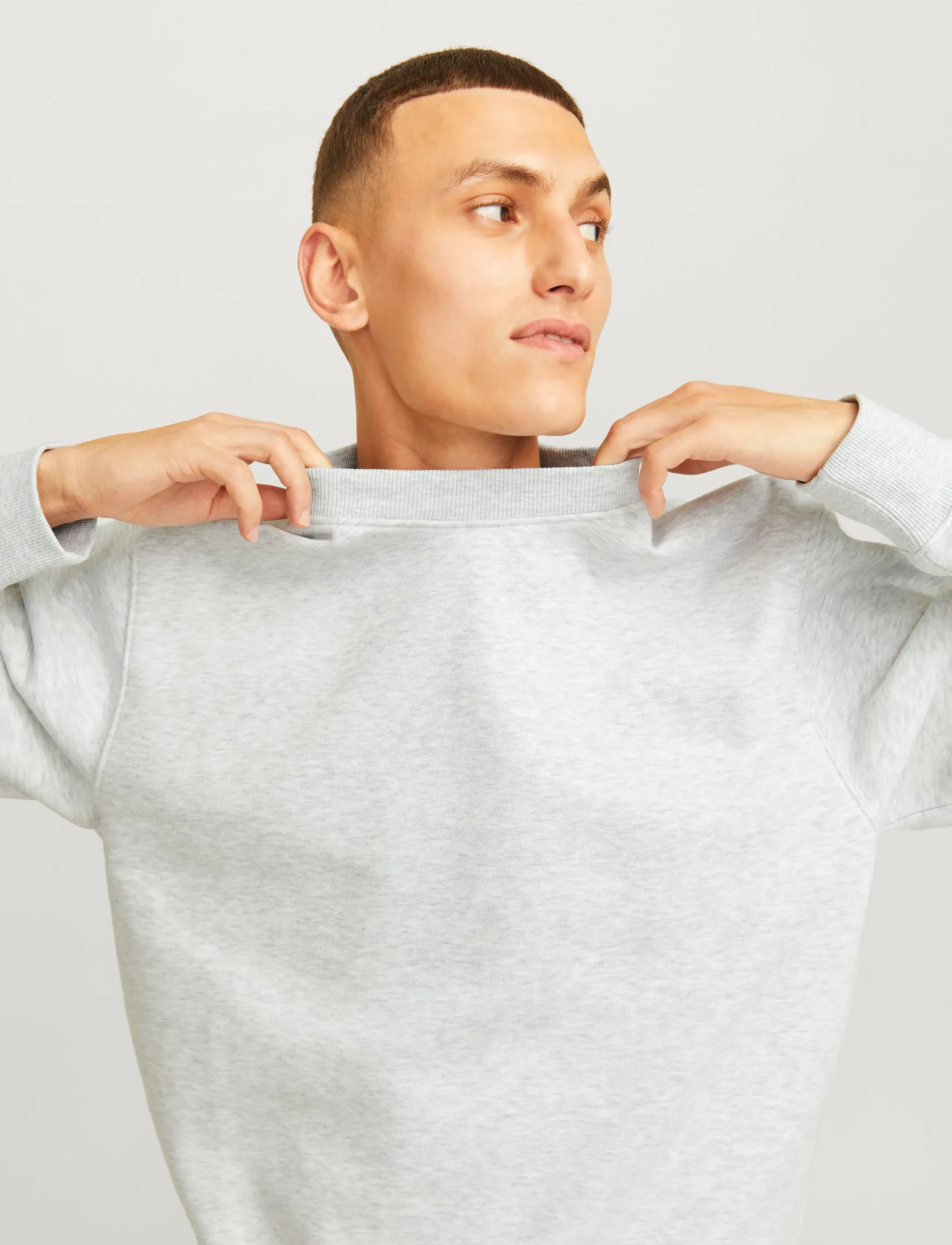 Jack & Jones - JJEURBAN EDGE SWEAT CREW NECK NOOS - hettupeysur - white melange - 3