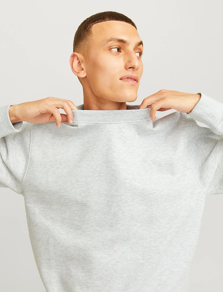 Jack & Jones - JJEURBAN EDGE SWEAT CREW NECK NOOS - collections - white melange - 3