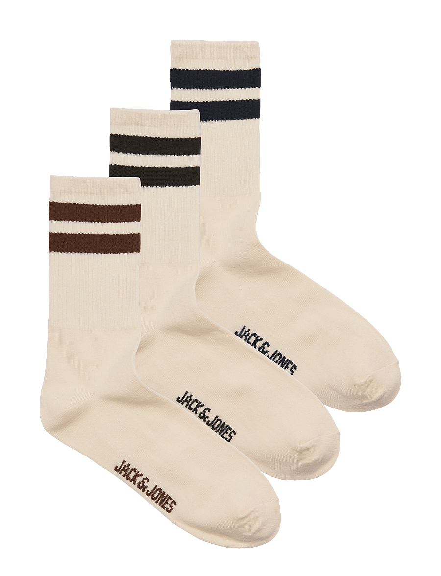 Jack & Jones - JACTRAVIS TENNIS SOCK 3 PACK NOOS - buttercream - 0