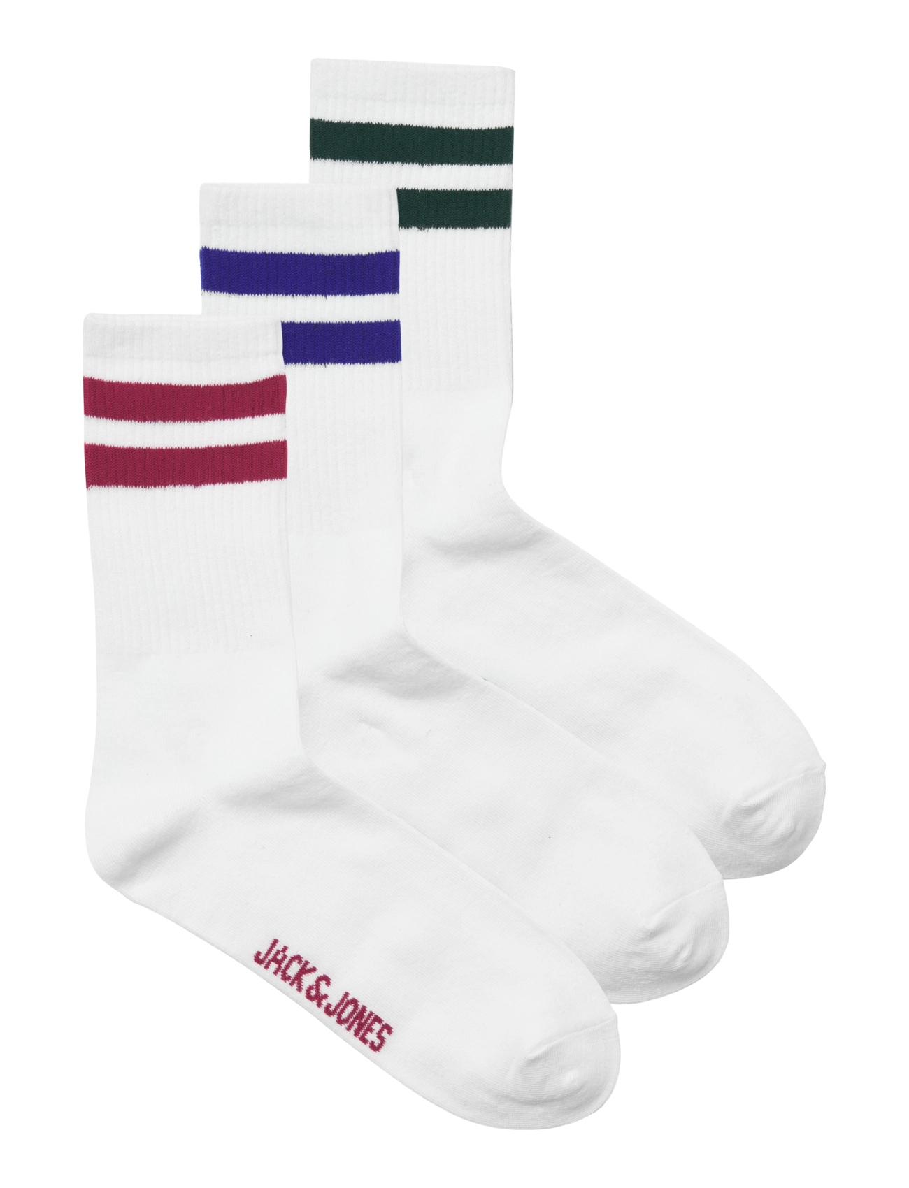 Jack & Jones Jactravis Tennis Sock 3 Pack Noos, One Size, Socks, Weiß - Regular Männerswear