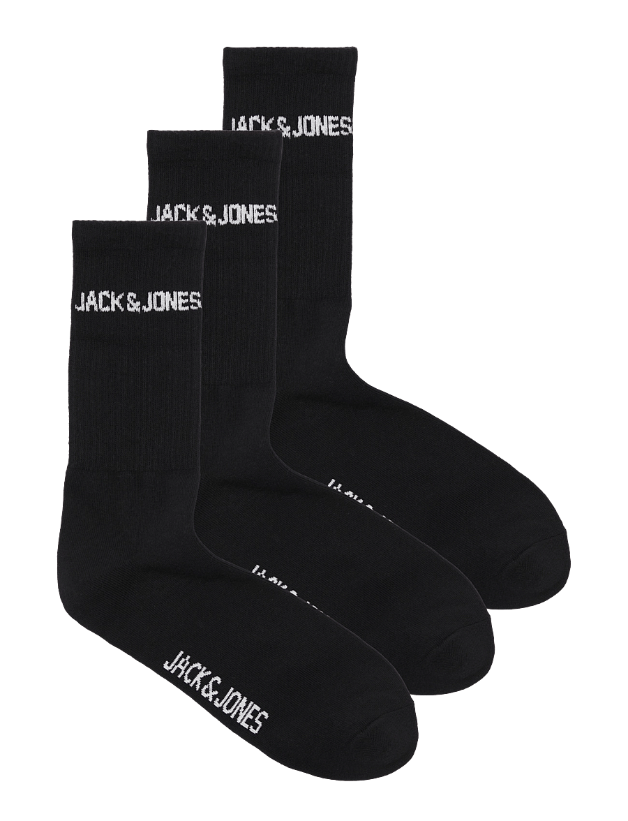 Jack & Jones - JACMELVIN TENNIS SOCK 3 PACK NOOS - tennissocken - black - 0