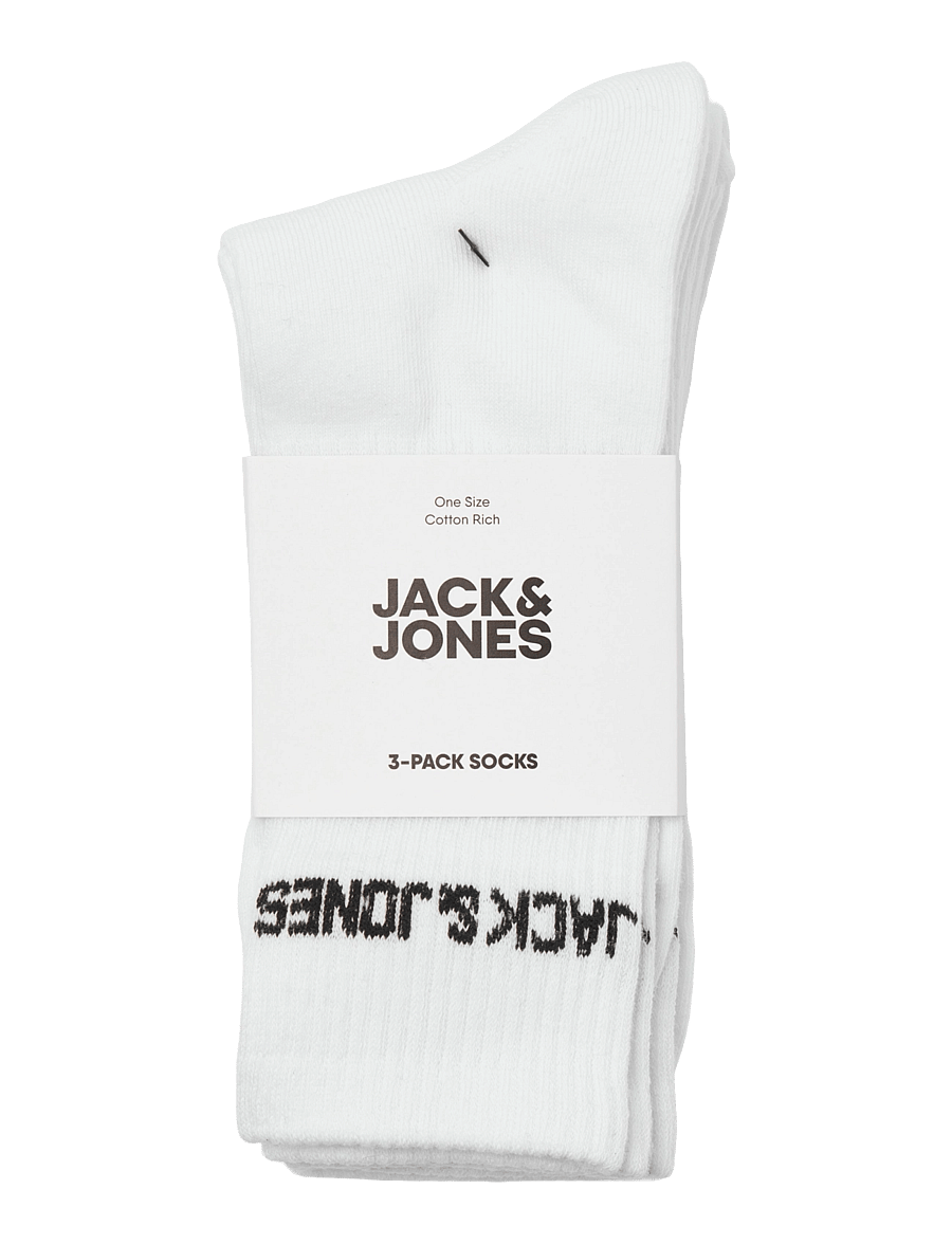 Jack & Jones - JACMELVIN TENNIS SOCK 3 PACK NOOS - tennissocken - white - 1
