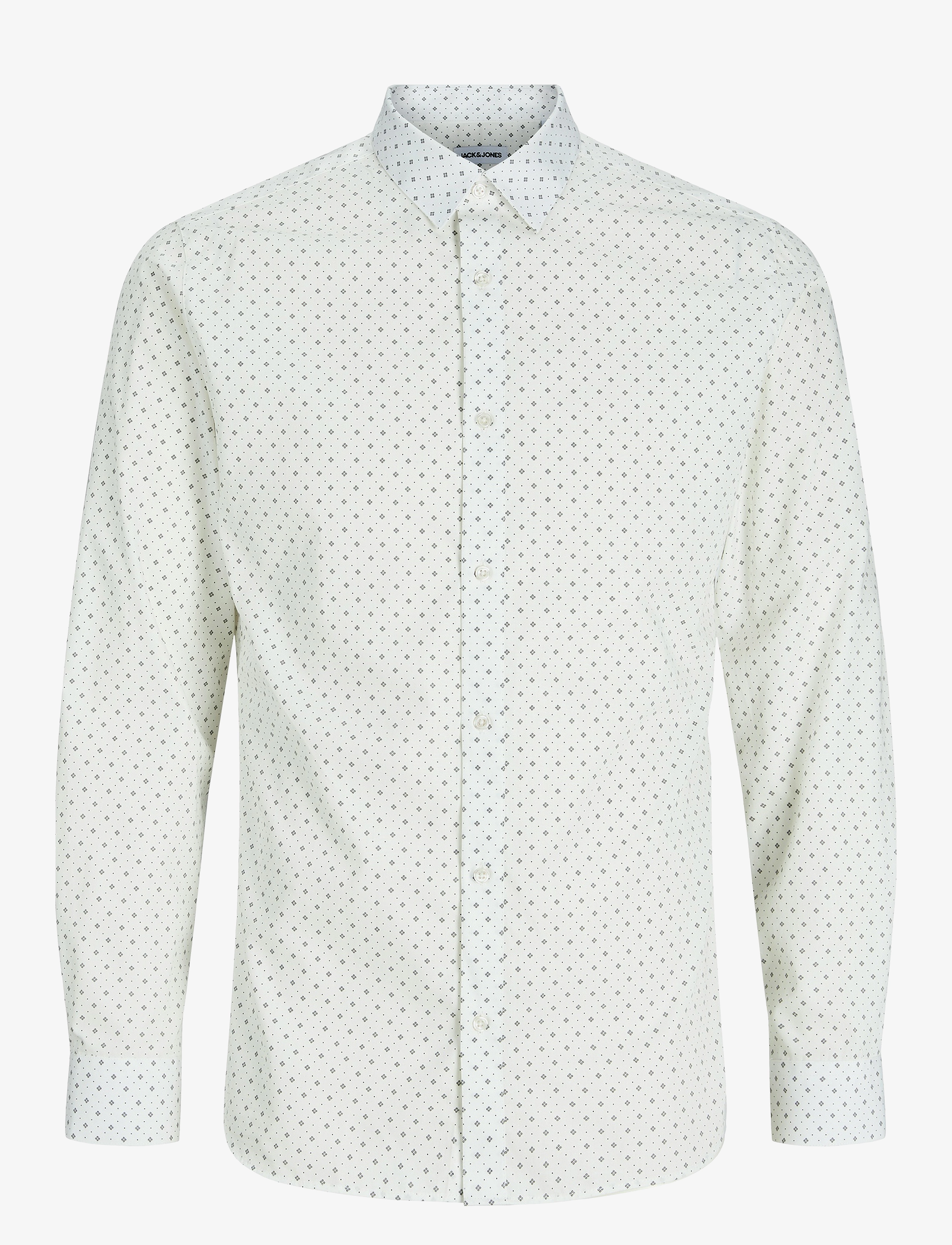Jack & Jones JJJOE PRINT SHIRT LS AW24 - Särgid - WHITE / white