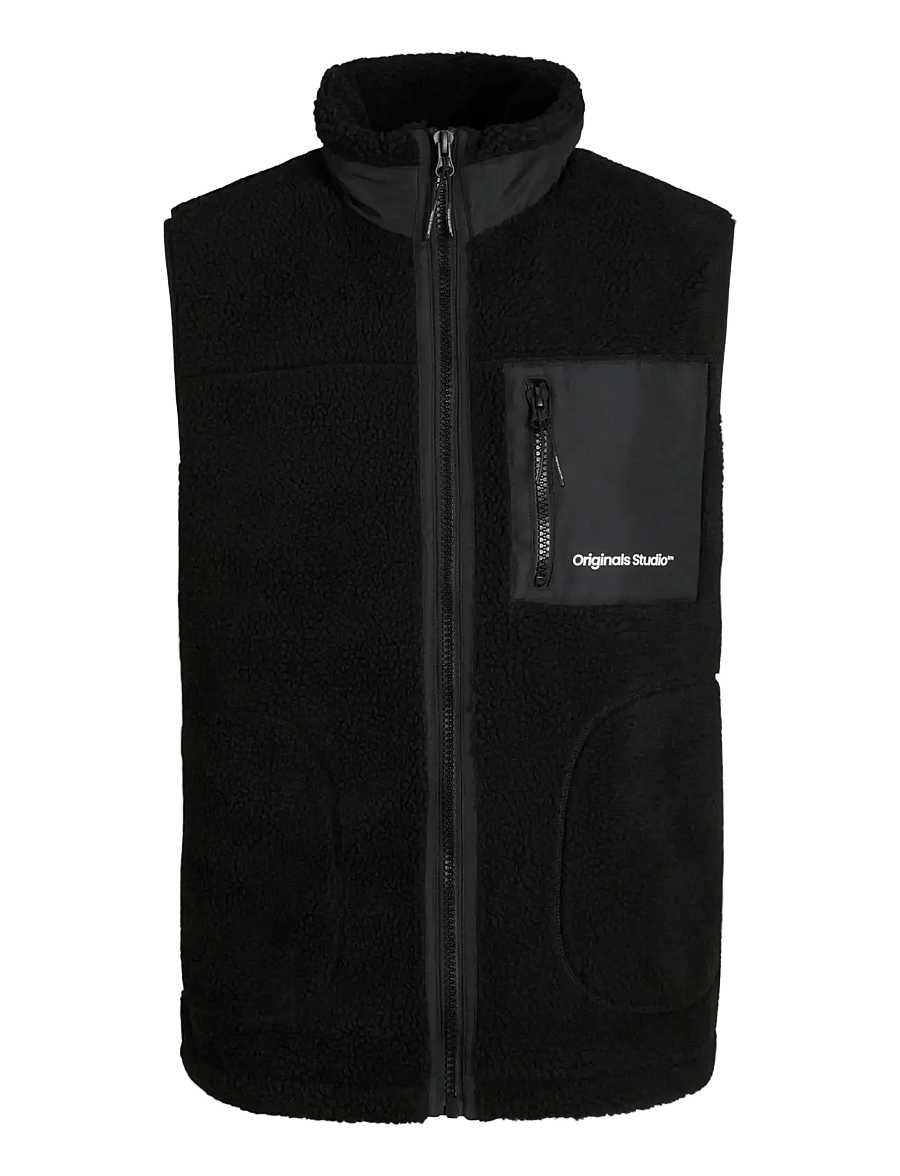Jack & Jones - JORVESTERBRO TEDDY BODYWARMER AW24 NOOS - westen - black - 1