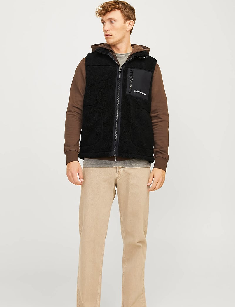 Jack & Jones - JORVESTERBRO TEDDY BODYWARMER AW24 NOOS - vestid - black - 0
