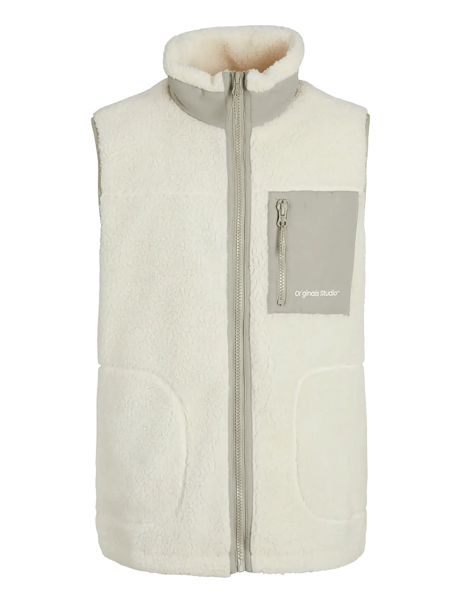 Jack & Jones - JORVESTERBRO TEDDY BODYWARMER AW24 NOOS - veste - cloud dancer - 1