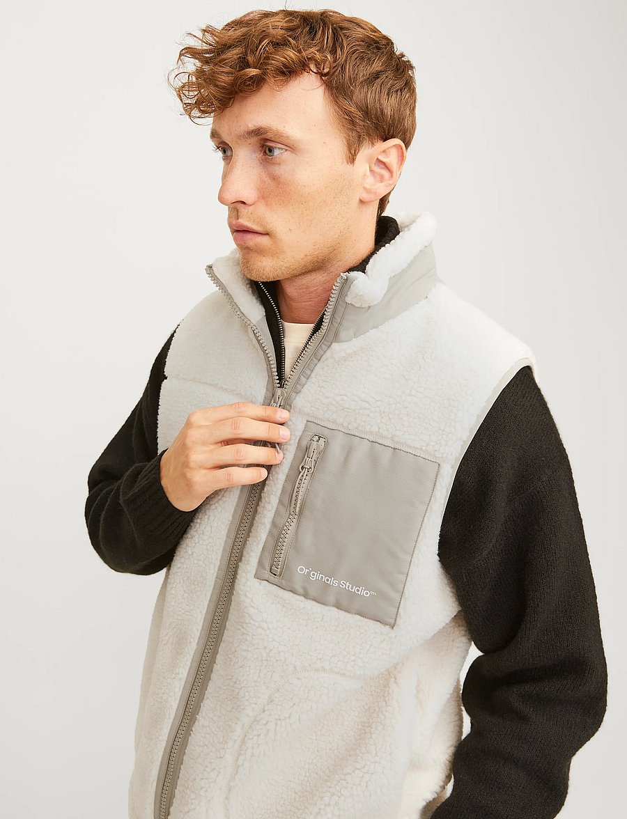 Jack & Jones - JORVESTERBRO TEDDY BODYWARMER AW24 NOOS - veste - cloud dancer - 5