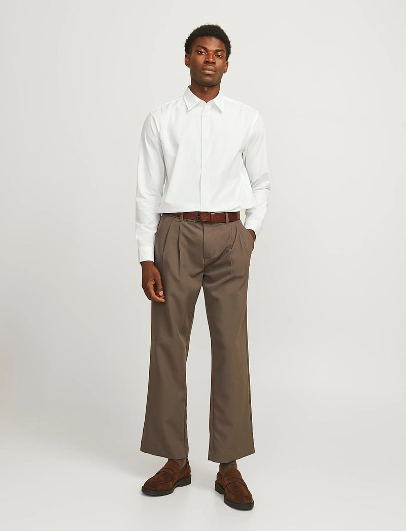 Jack & Jones - JPRBLABUSHWICK STANLEY SHIRT L/S SN - randiga skjortor - bright white - 3