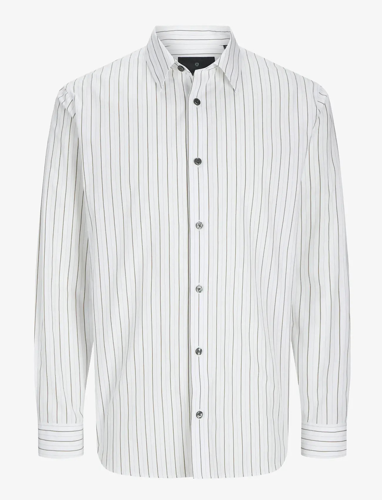 Jack & Jones - JPRBLABUSHWICK STANLEY SHIRT L/S SN - stribede skjorter - white - 1