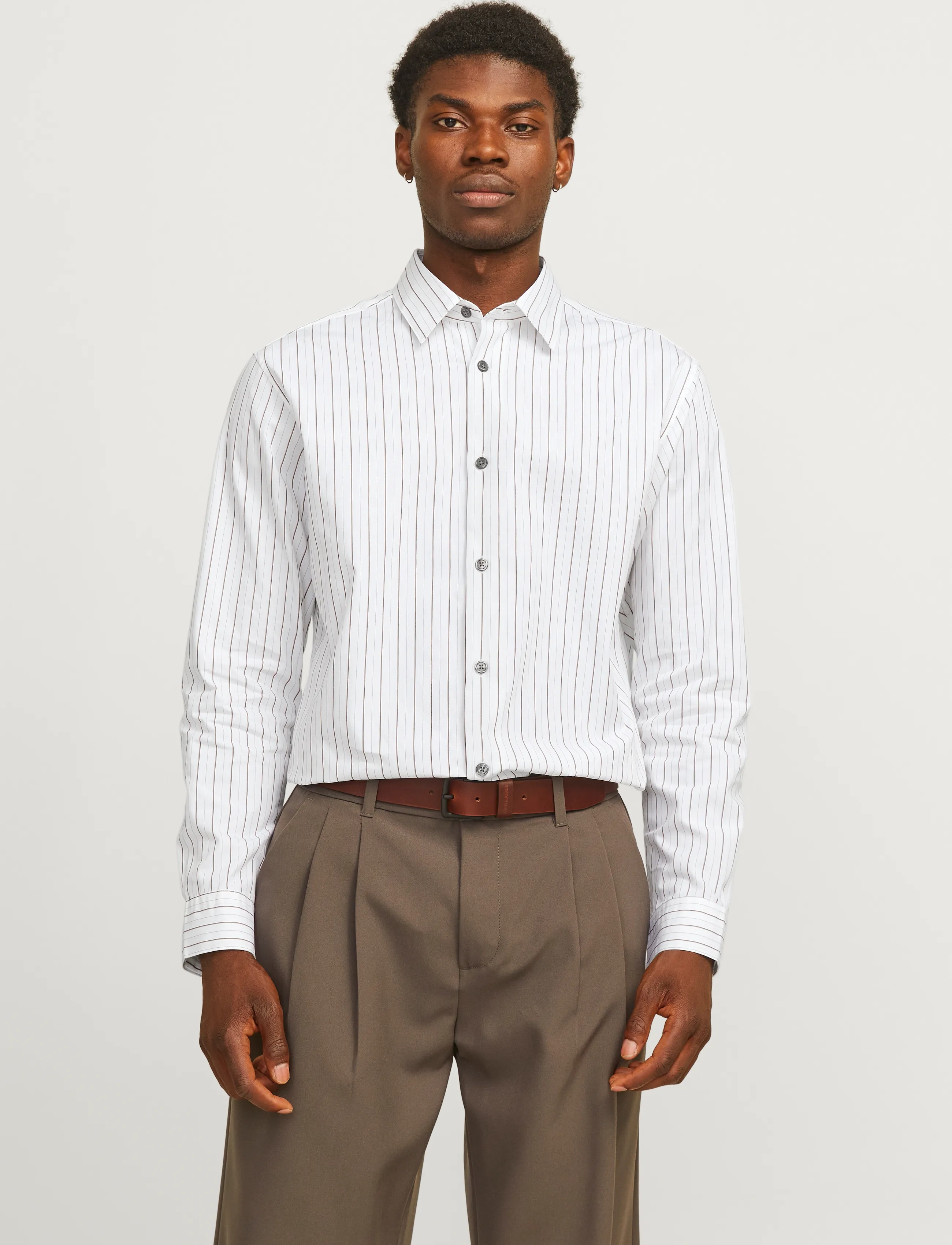 Jack & Jones Jprblabushwick Stanley Shirt L/S Sn, S, White, Skjorter > Business, Herre