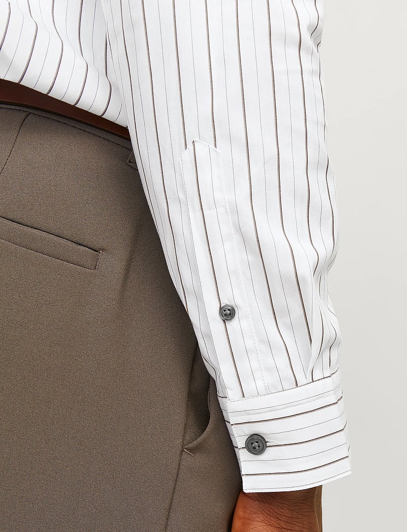 Jack & Jones - JPRBLABUSHWICK STANLEY SHIRT L/S SN - gestreifte hemden - white - 4
