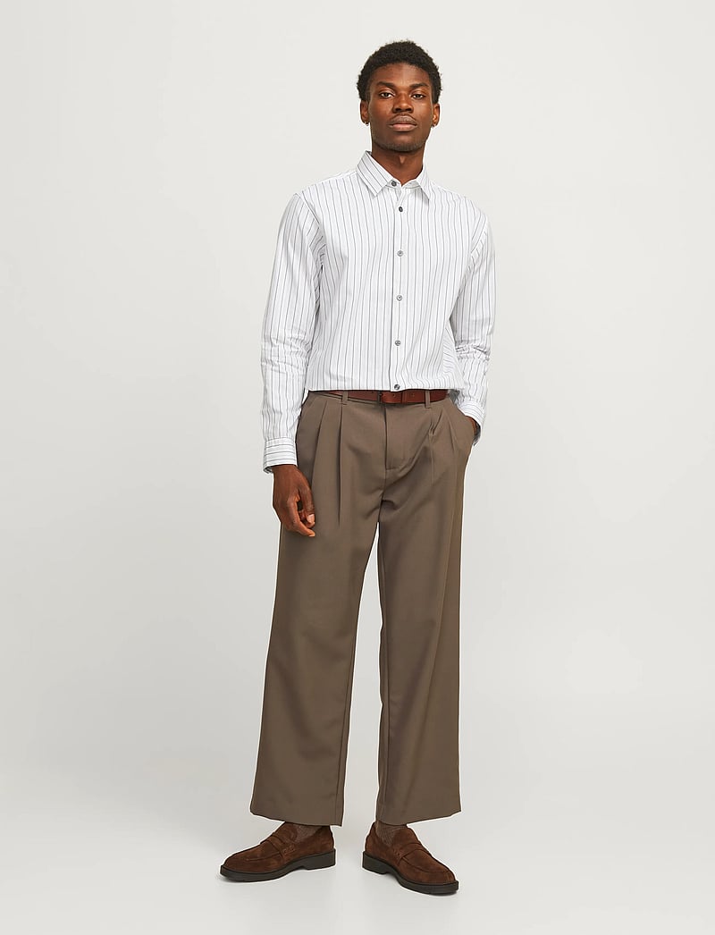 Jack & Jones - JPRBLABUSHWICK STANLEY SHIRT L/S SN - gestreifte hemden - white - 5