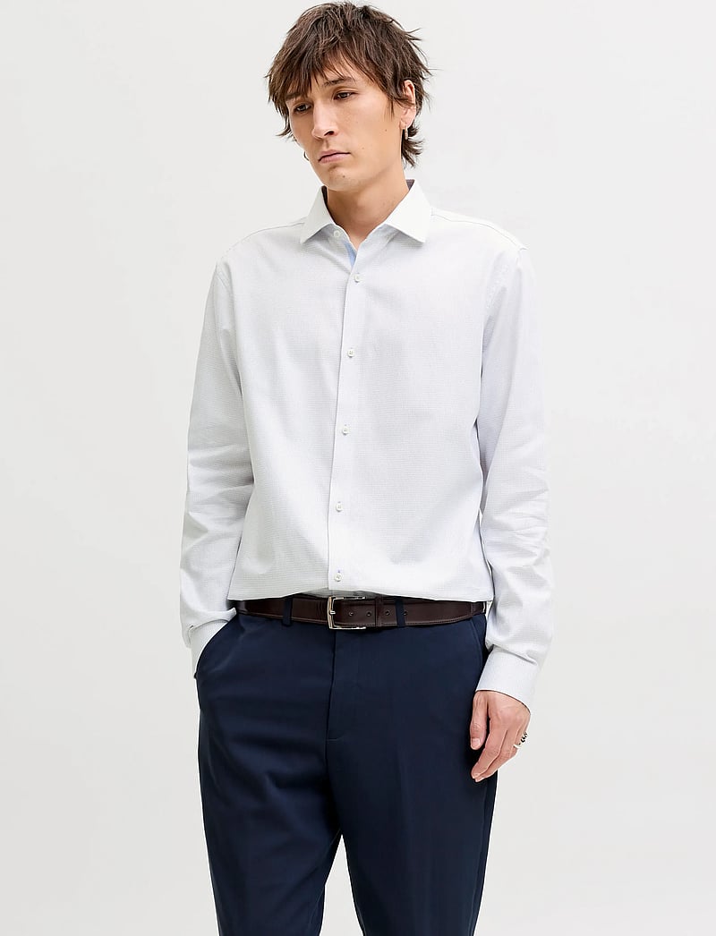 Jack & Jones - JPRBLAPARKER DETAIL L/S SHIRT NOOS - formelle skjorter - cloud dancer - 0