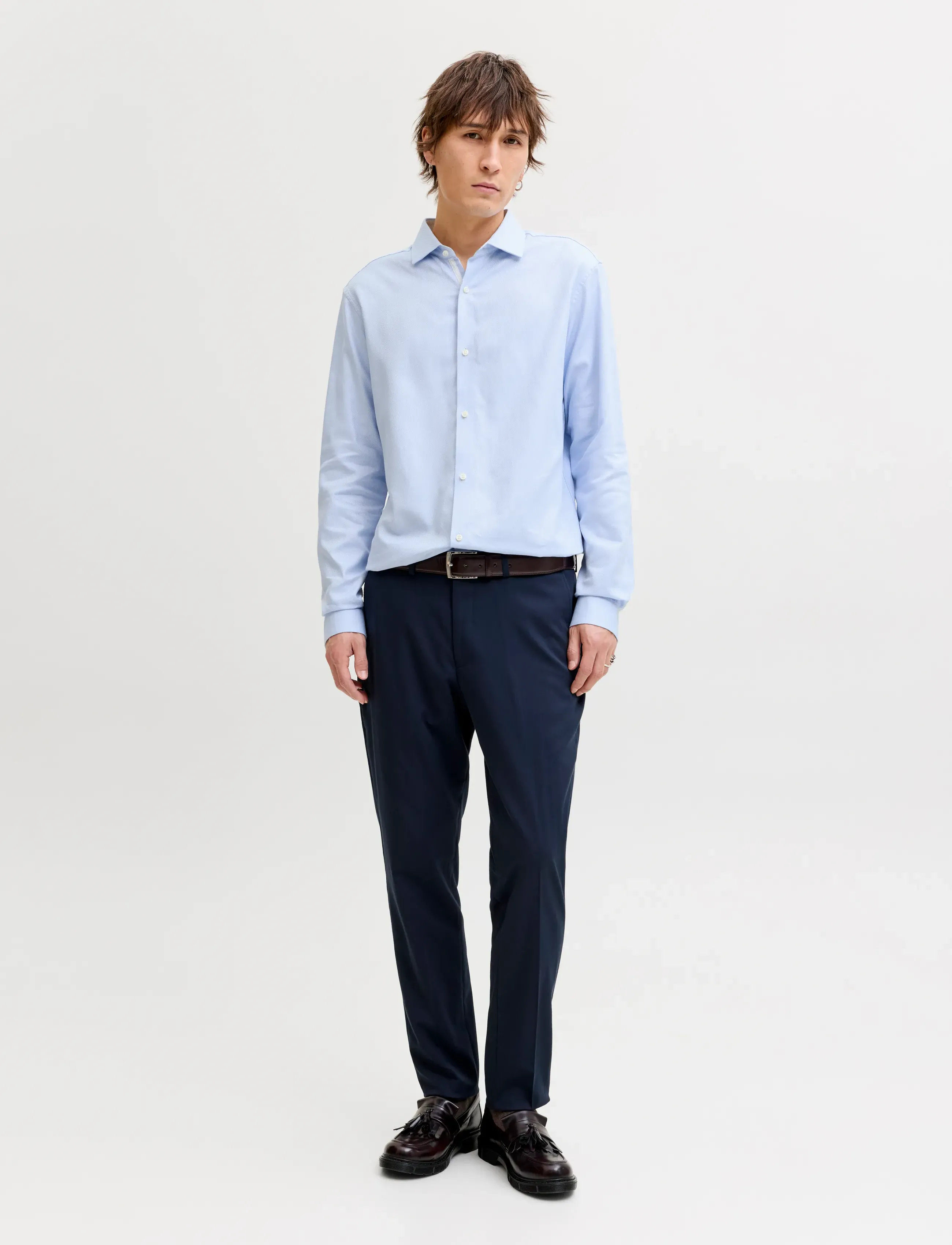 Jack & Jones - JPRBLAPARKER DETAIL L/S SHIRT NOOS - formelle skjorter - faded denim - 4