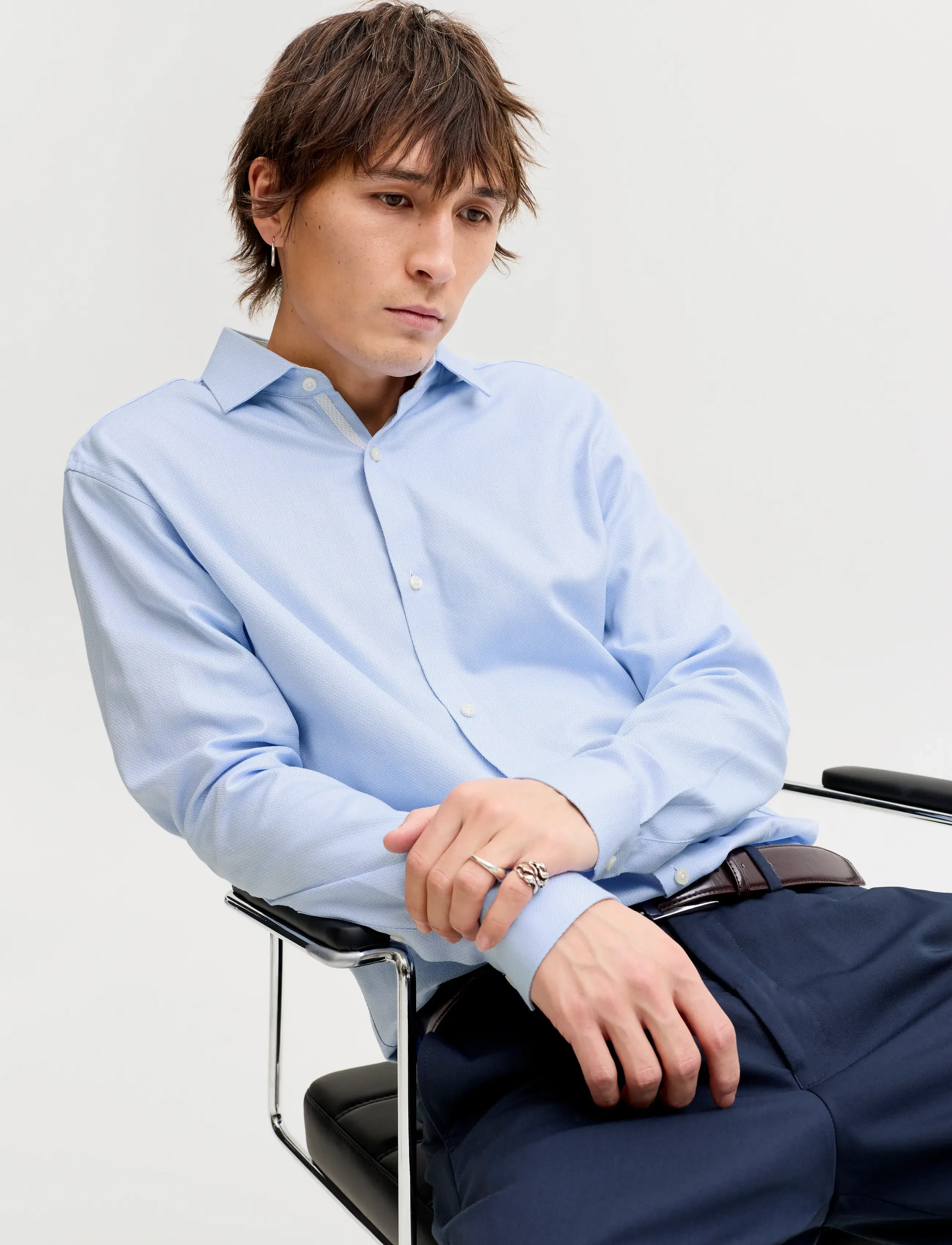 JACK & JONES Jprblaparker Detail L/S Shirt Noos mönstrade skjortor herr – bild 5