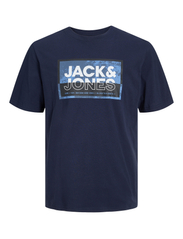 Jack & Jones - JCOLOGAN TEE SS CREW NECK SS24 3PK MP - short-sleeved t-shirts - navy blazer - 3